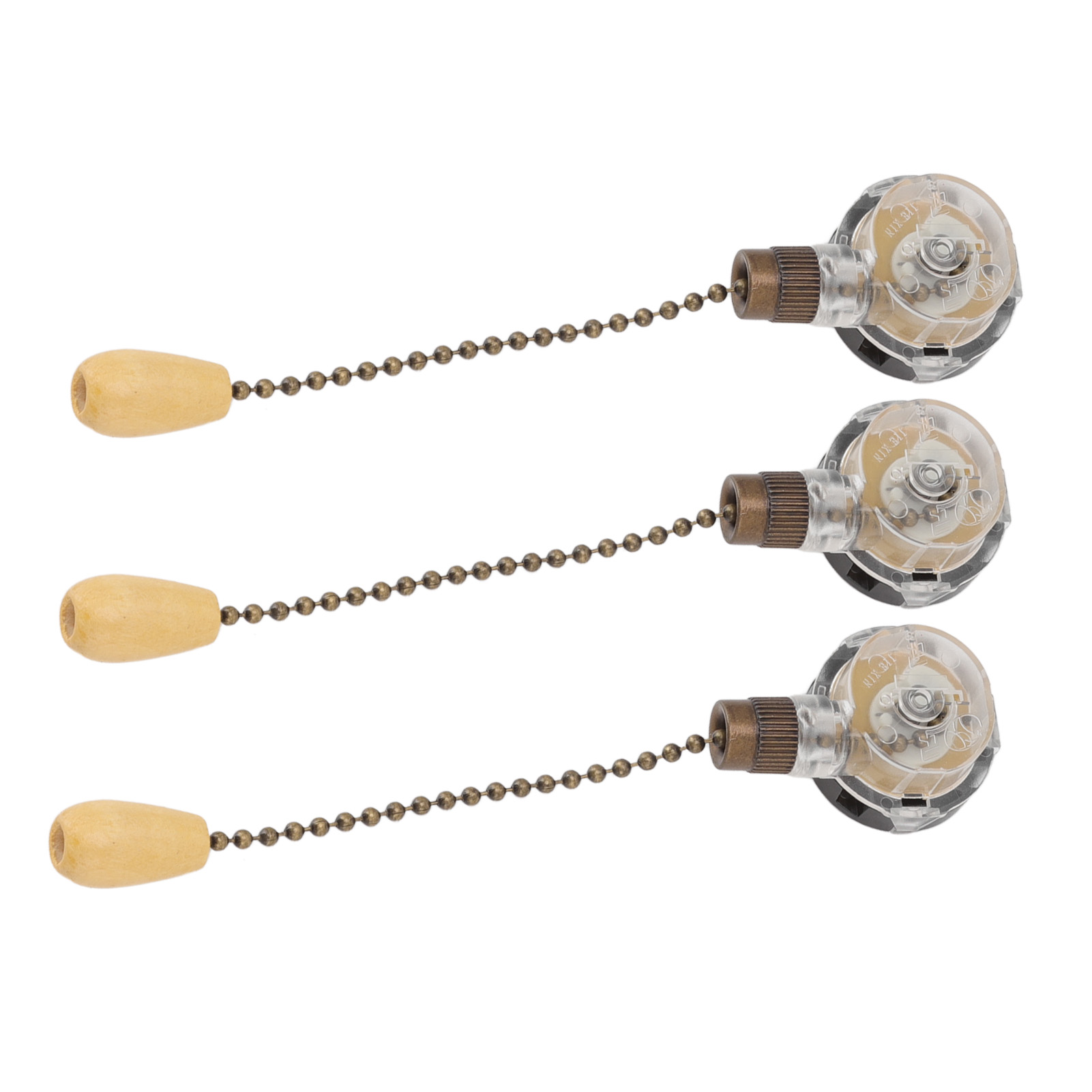 3-teiliger Deckenlichtschalter Für Ventilatoren, Edelstahl, Ersatz, Kettenschalter Für Deckenleuchten, 250 V, 125 V, Braun