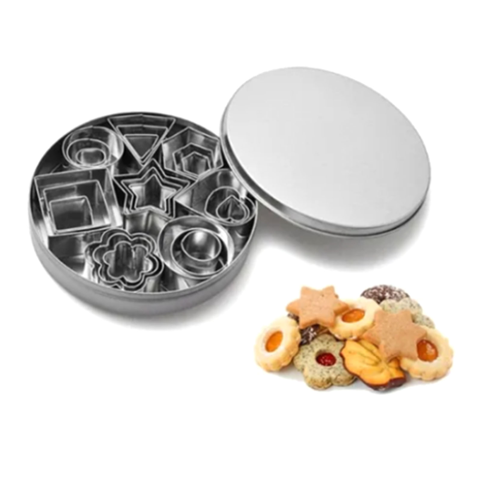 Set Mit 24 Ausstechformen, 430-teilig, Edelstahl, Gemüse- Und Obstausstecher Zum Backen Und Kochen