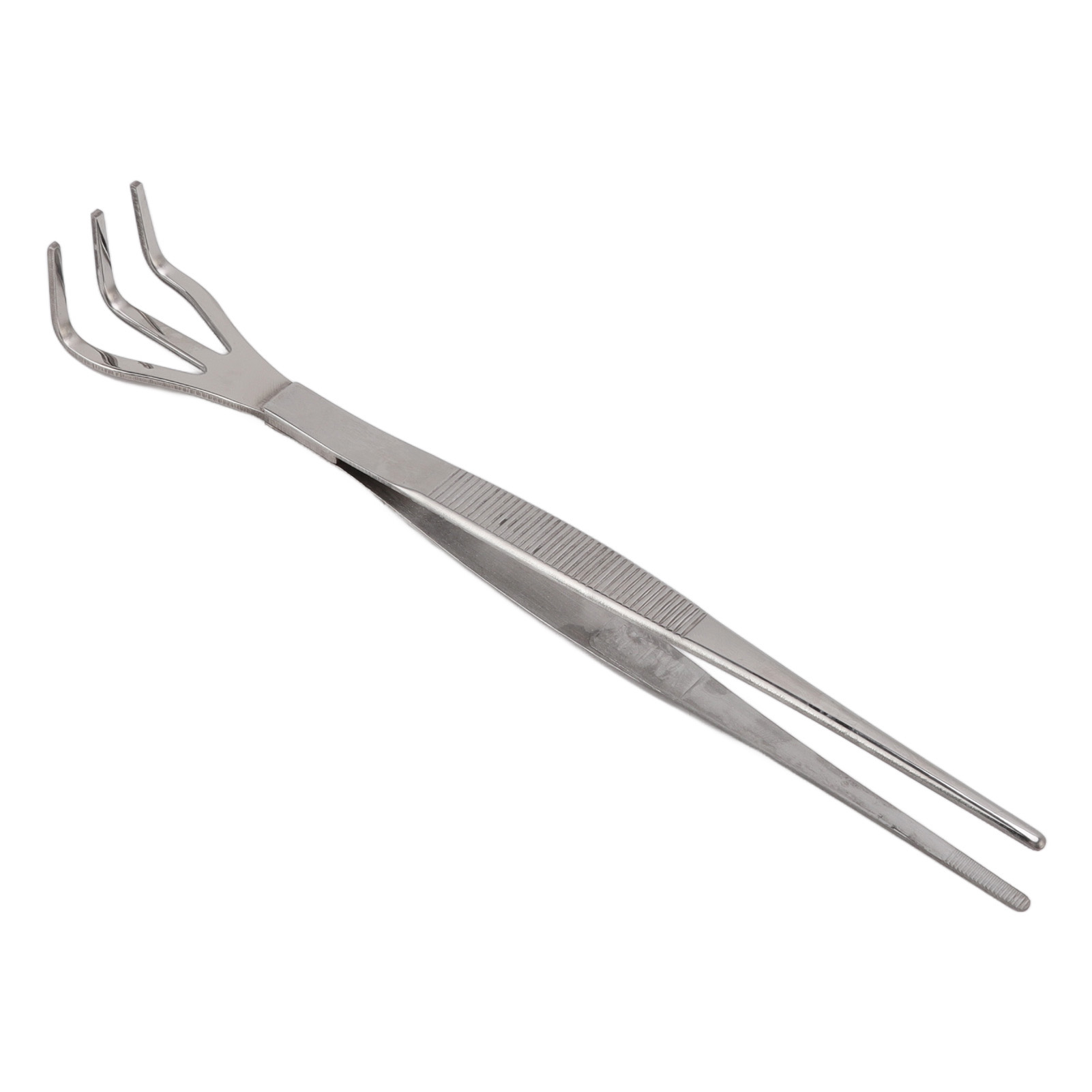 Wurzelharke Mit Pinzette, 3-zinkig, Edelstahl, Zum Auflockern Der Erde, Bonsai-werkzeug Mit Ergonomischem Griff, Gerade