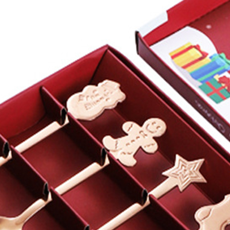 Edelstahl-kaffeelöffel-set, Dessert- Und Kuchenlöffel – Ideales Weihnachtsgeschenk Für Familie Und Freunde, Roségold