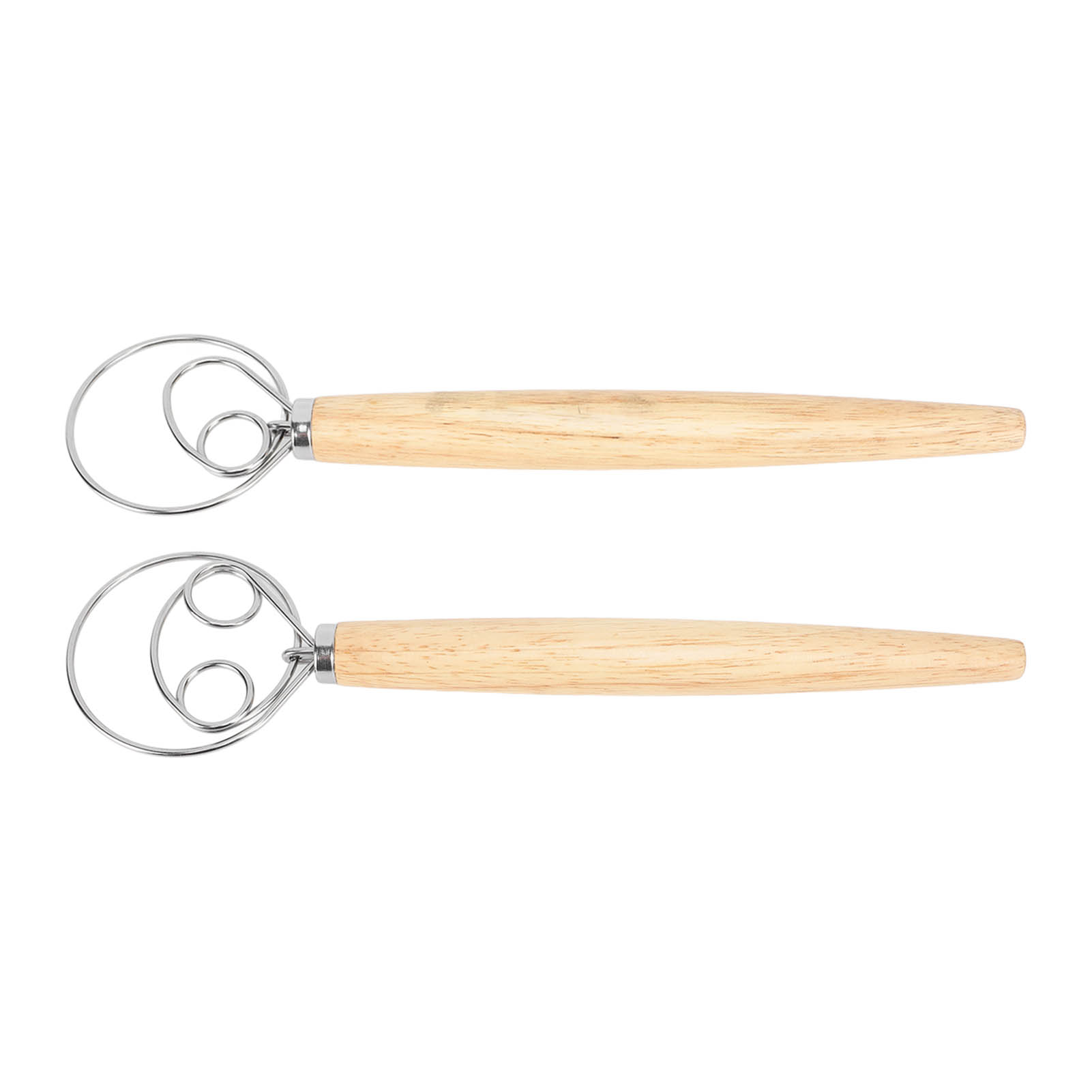 Dänischer Gebäckbesen Aus Edelstahl Mit Holzgriff, Robuster Holländischer Brotbesen Aus Edelstahl Mit Schaber Für Die Küche, Mit 1 Öse Und 2 Ösen Sowie Schaber