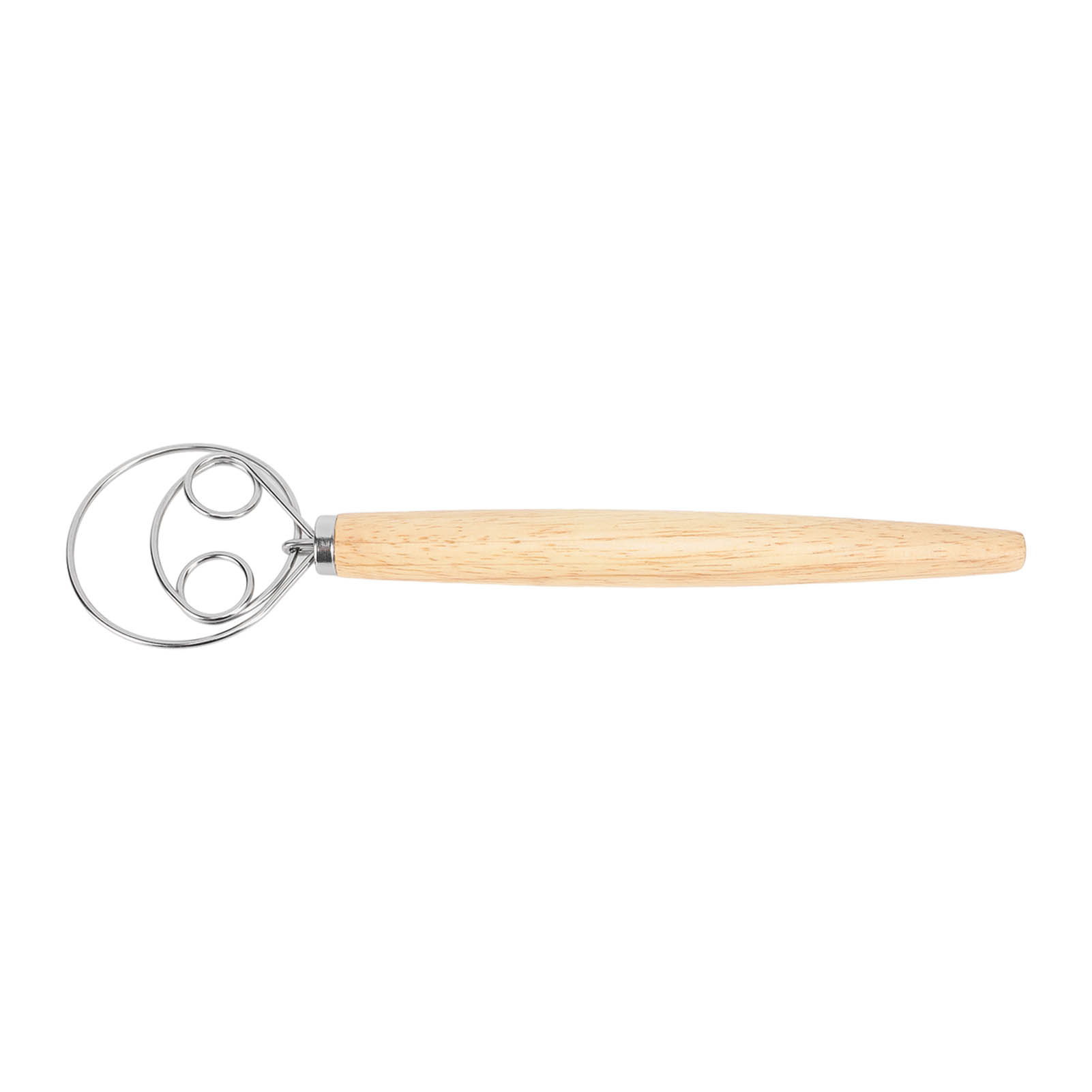 Dänischer Gebäckbesen, Edelstahl, Holzgriff, Massiver Edelstahl-brotbesen Mit Schaber Für Die Küche, 2 Schneebesenösen Und Schaber