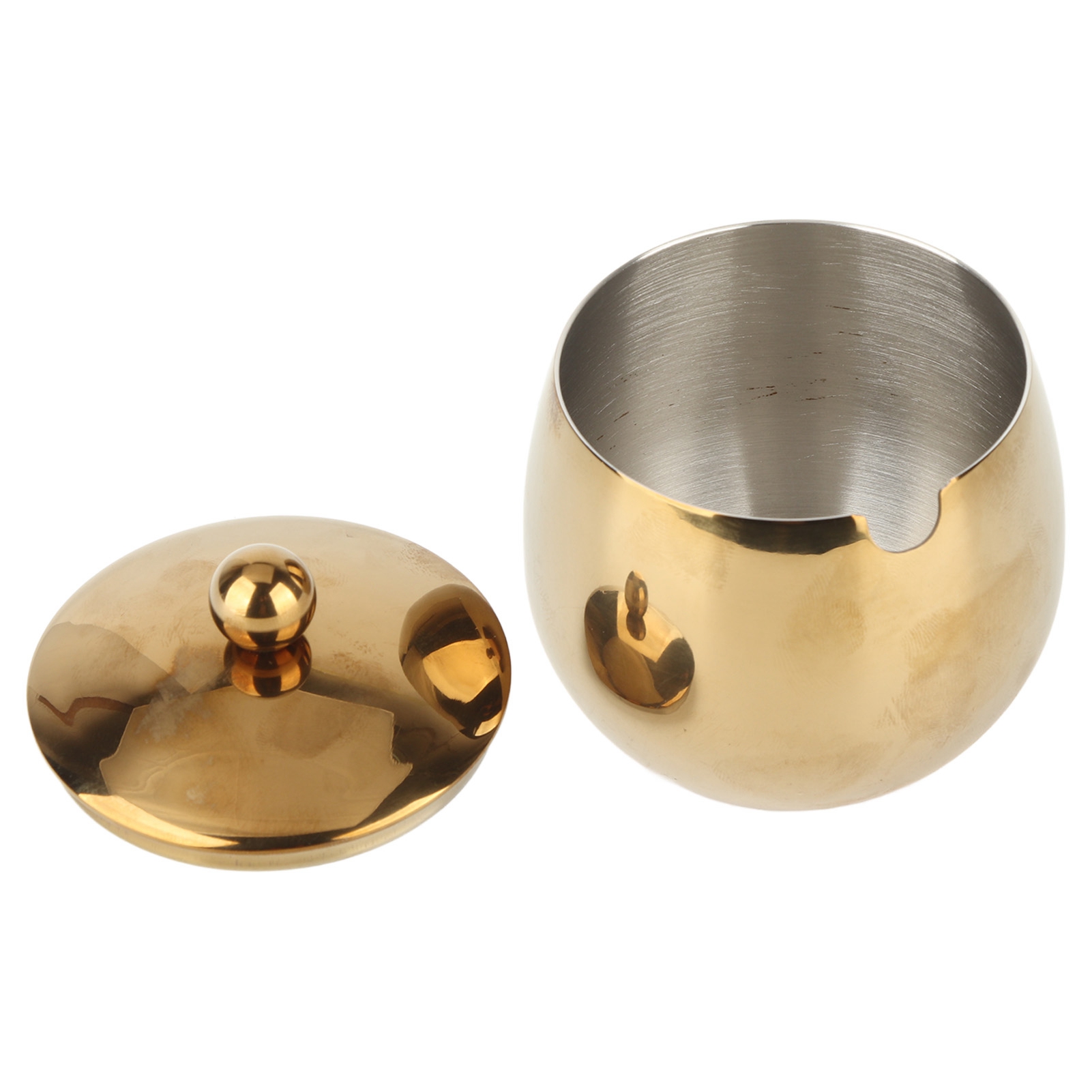 Große Zuckerdose/gewürzdose Aus Edelstahl Mit Deckel, Zur Aufbewahrung Von Salz, Süßigkeiten Und Kaffee, Spülmaschinenfest, Goldfarben