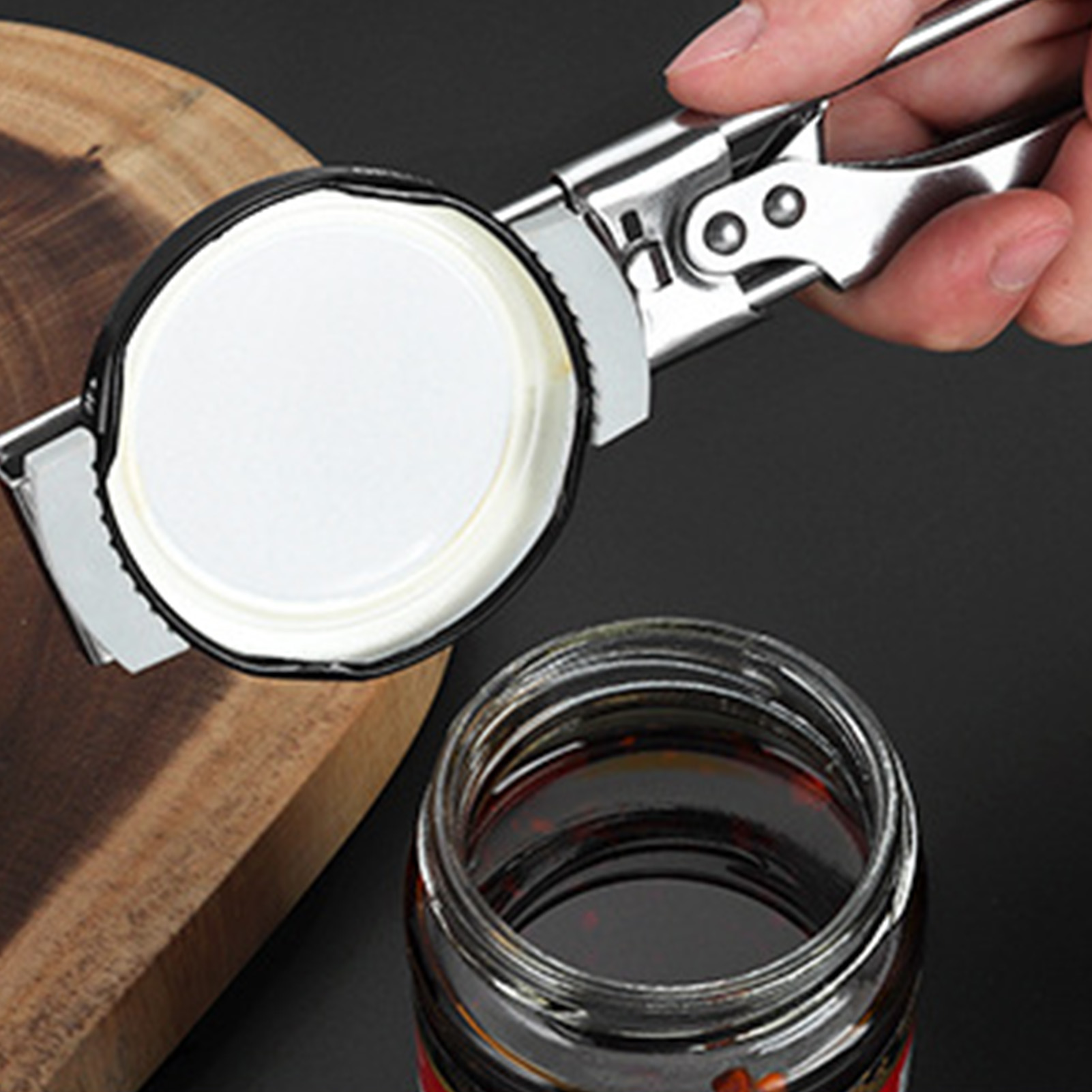 Edelstahl-glas- Und Flaschenöffner, Rutschfest, Komfortabler Griff, Einfache Bedienung, Verstellbares Küchenutensil Für Zuhause