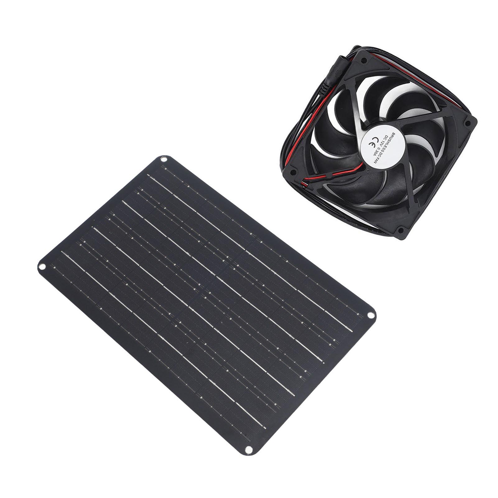 15-w-solarpanel-lüfterset, 12 V, Abluftventilator Mit 1,5 M Kabel, Fensterlüfter Für Kleine Gewächshäuser, Hühnerställe, Tierunterkünfte, 2 Ventilatoren