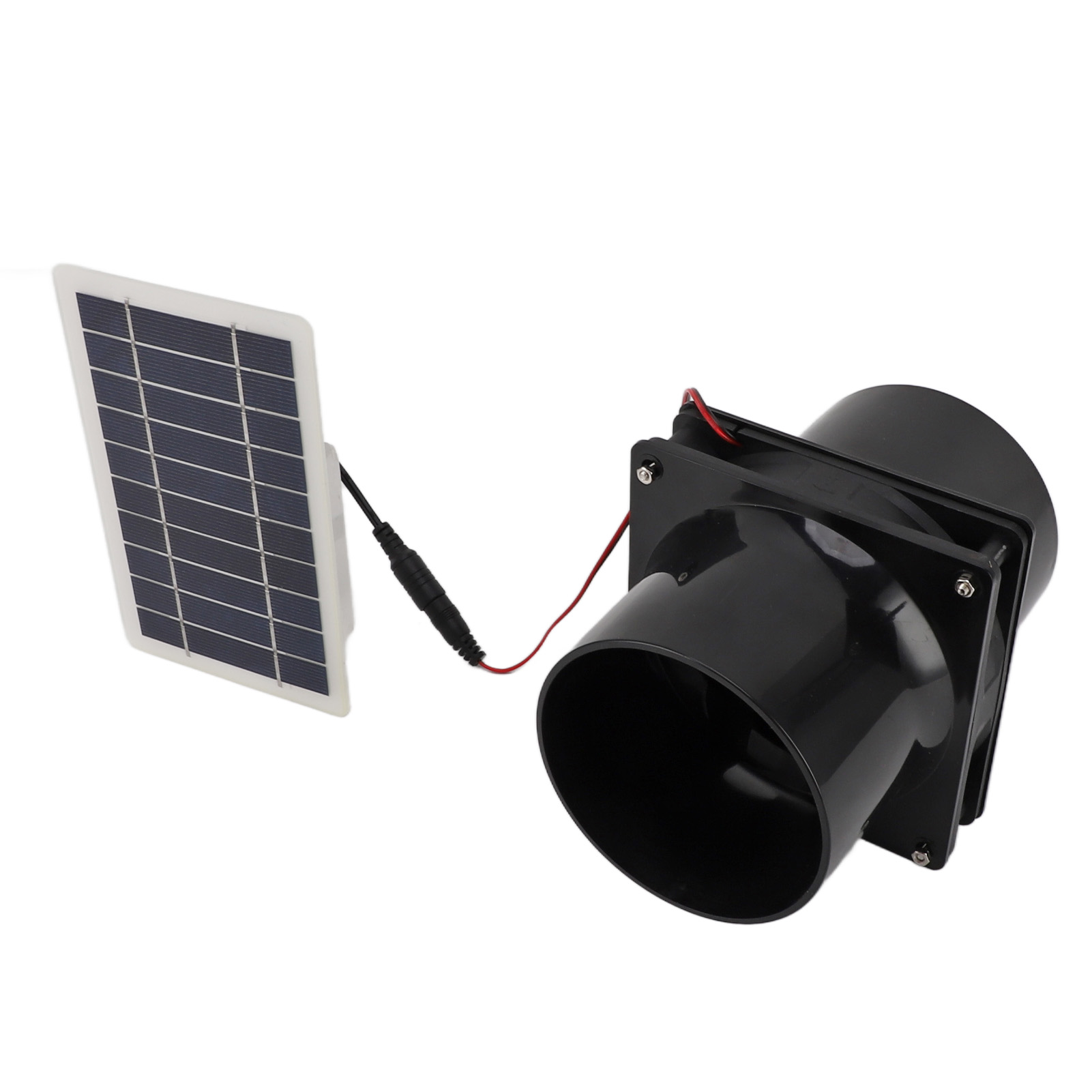 Solarbetriebener Abluftventilator 10w 12v Für Runde Abs-rohre, Solarpanel, Belüftungsset Für Tierställe, Wohnmobil-gewächshäuser