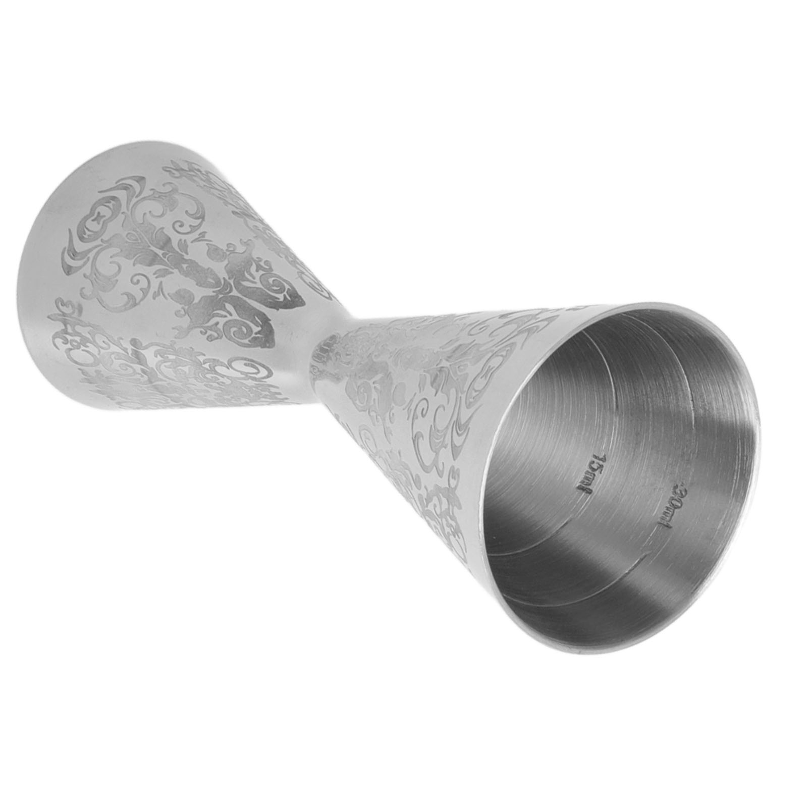 Doppelkopf-cocktailmixer, Integrierter Messbecher, Gravierter Edelstahl-messbecher Für Die Hausbar, 30 Ml, 45 Ml