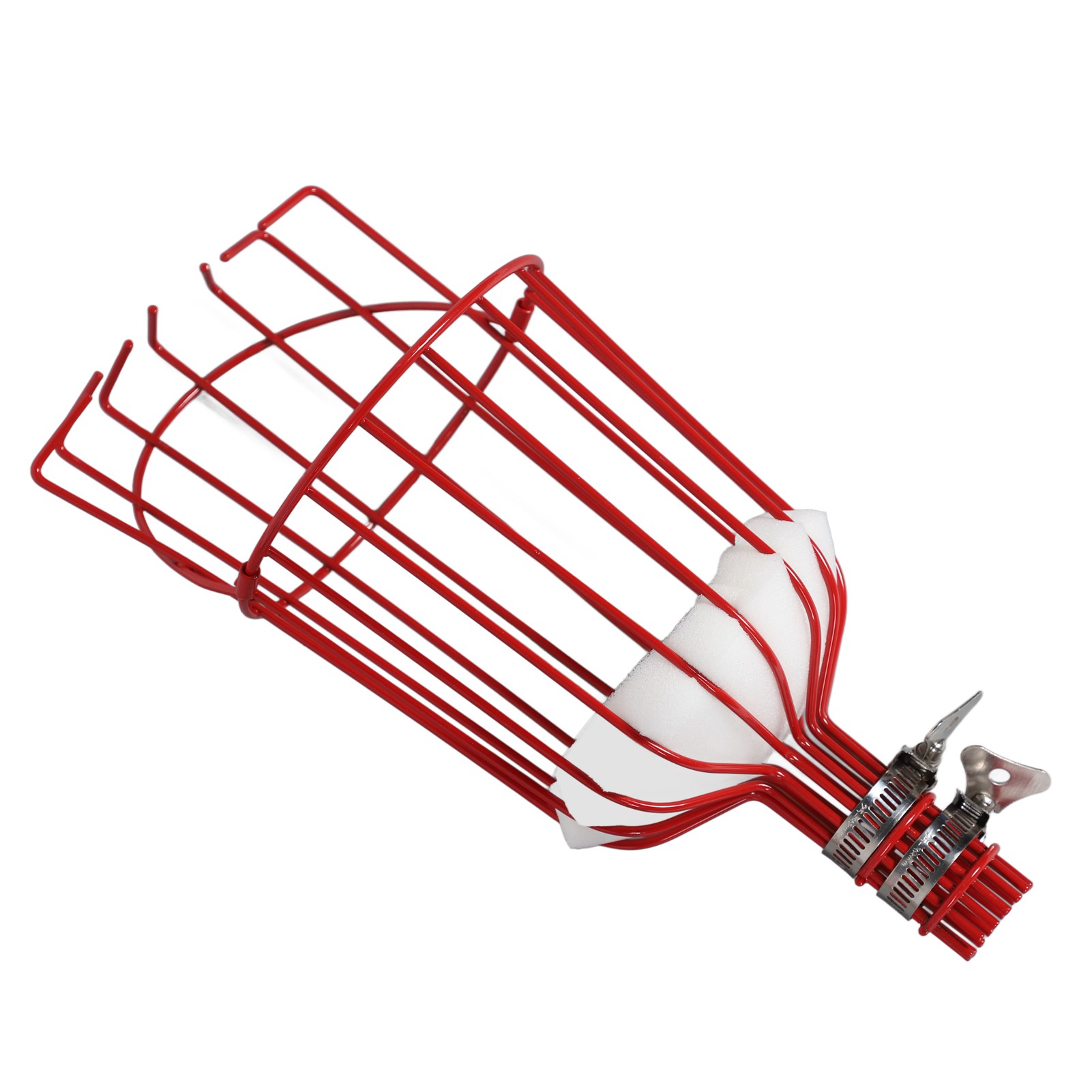 Obstpflückkorb, Abnehmbar, Rostfrei, Multifunktional, Obstpflückwerkzeug, Obstpflückaufsatz, Für Rohre Mit 3 Cm Durchmesser, Rot