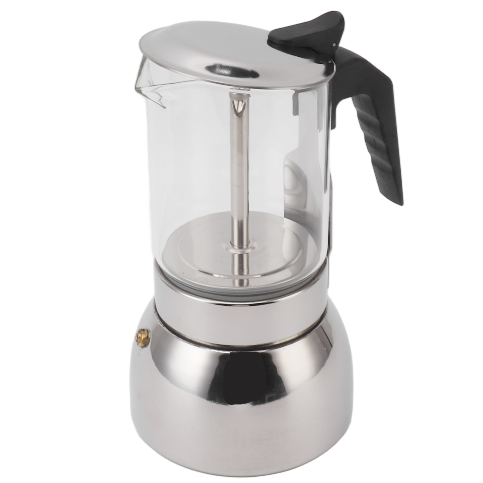 Kaffeemaschine Mit Doppelventil, Edelstahl, Hitzebeständig, Multifunktional, Tragbar, Für Heimcafés, 450 Ml