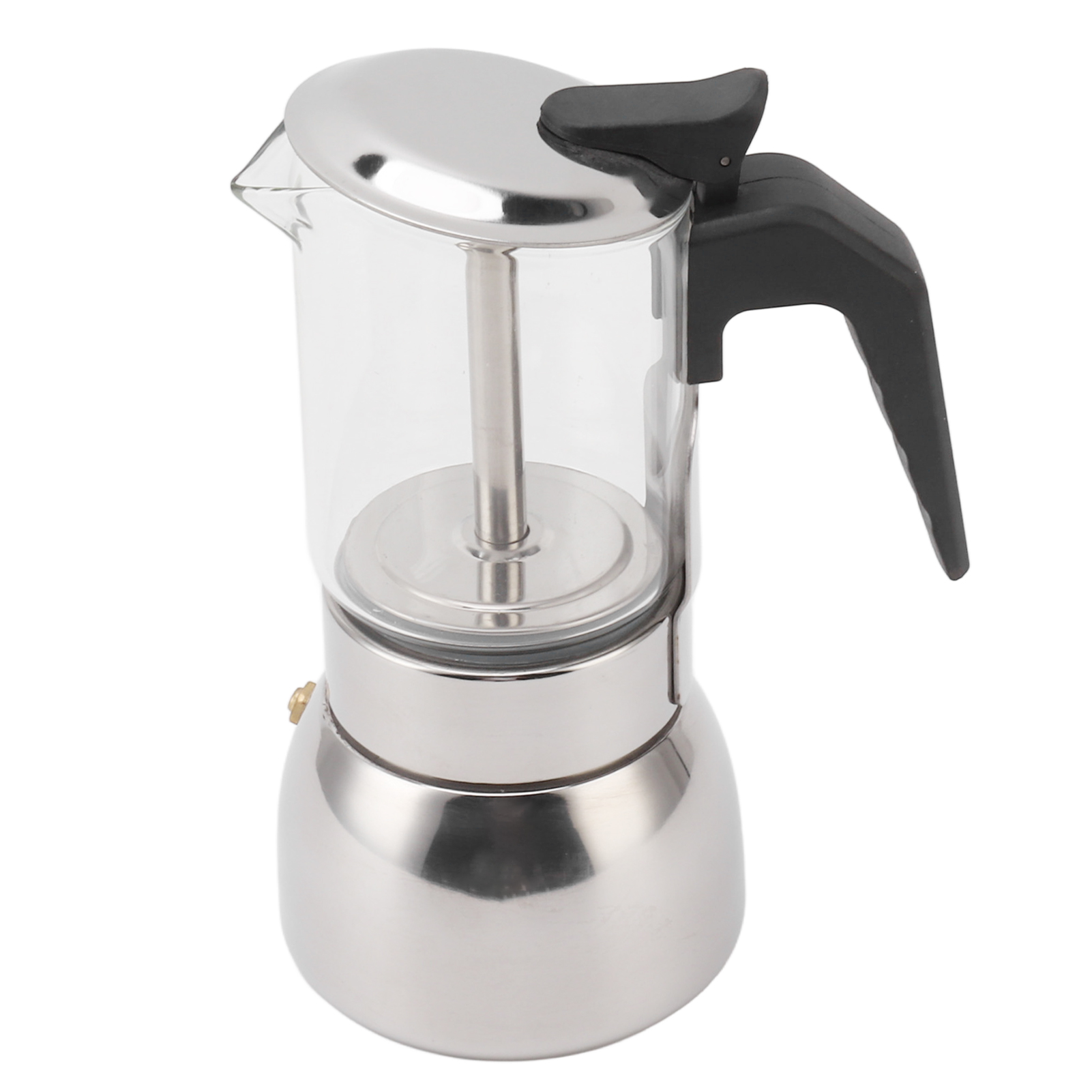 Kaffeemaschine Mit Doppelventil, Edelstahl, Hitzebeständig, Multifunktional, Tragbar, Für Zuhause Und Cafés, 200 Ml
