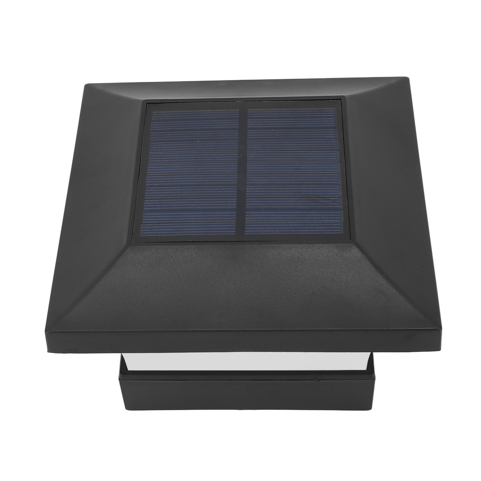 Solar-kapitalleuchte, Weißes Licht, 2000 Mah, Ip65, Led, Solarbetrieben, Für Pfosten, Zäune Und Brücken, 3 W, 6000 K