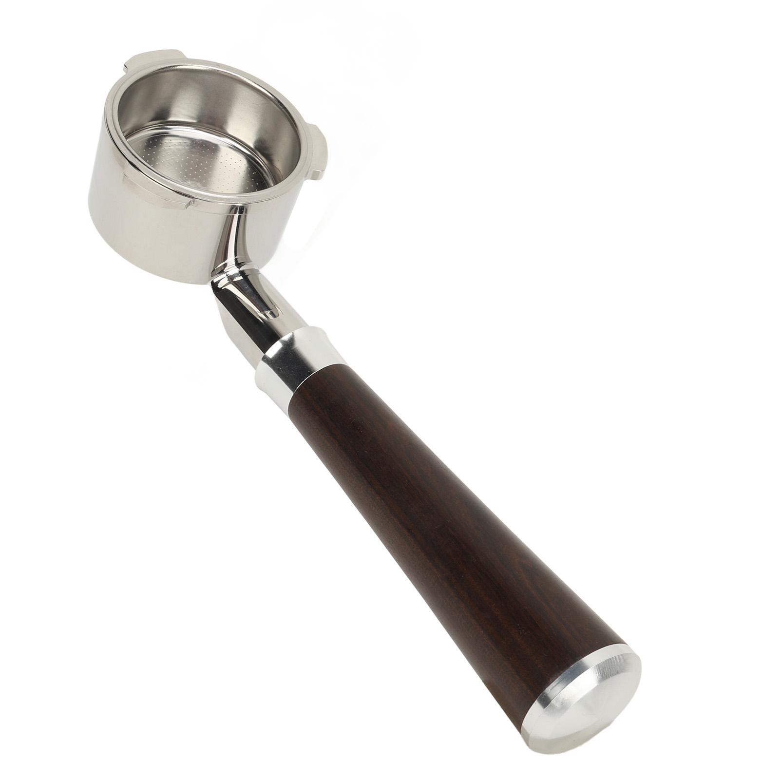 51-mm-siebträger Ohne Boden, 3-ohrig Mit Siebeinsatz, Edelstahl, Griff Aus Schwarzem Rosenholz, Zubehör Für Donlim Kaffeemaschine