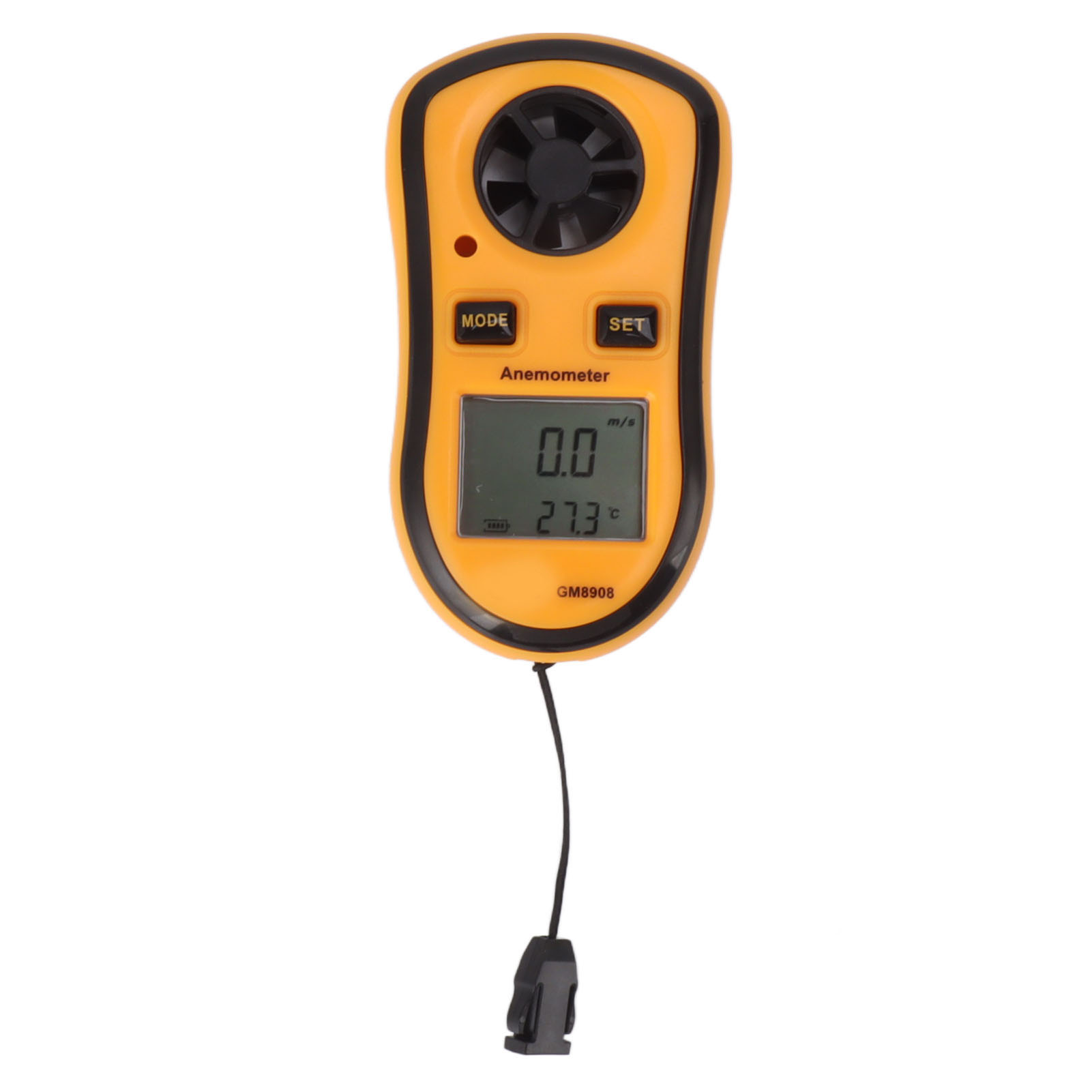 Tragbares Digitales Anemometer, Taschenwindmesser, Tragbares Mini-windgeschwindigkeits-, Temperatur- Und Leistungsmessgerät Mit Digitalem Lcd-display