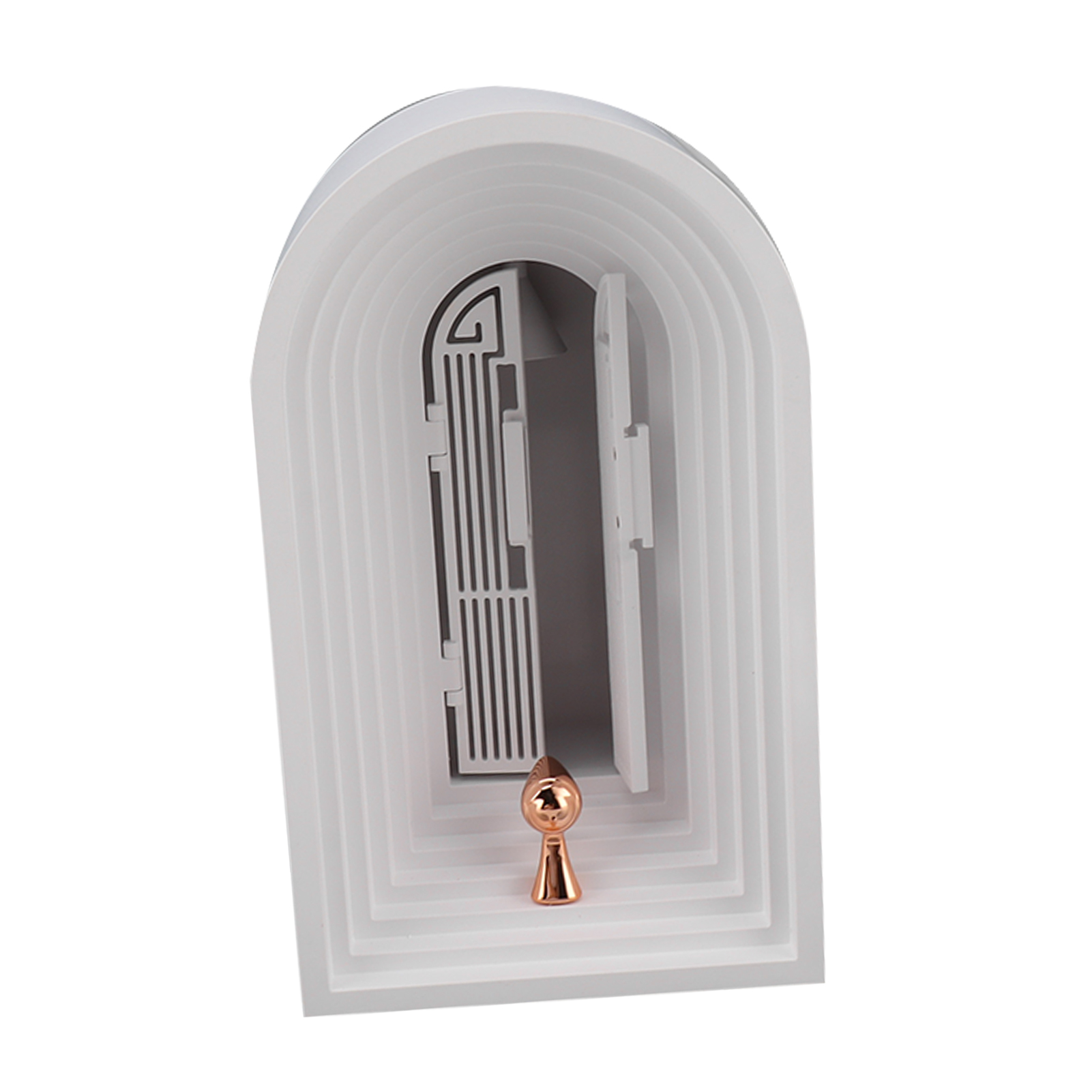 Abs-nachtlicht, Dimmbar, Usb-aufladbar, Tempelform, Nordischer Stil, Heimdekoration, Schlafzimmer, Studentenwohnheim, Weiß