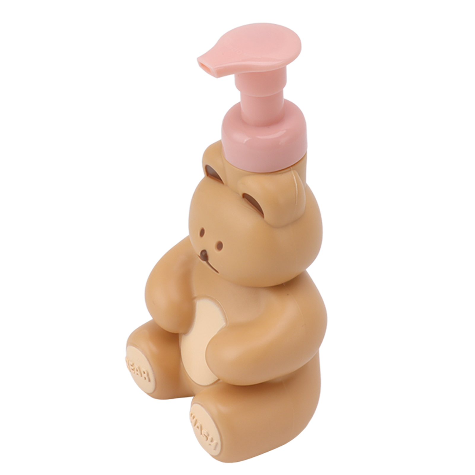 Leere Flüssigseifen-spenderflasche, Shampoo-, Spülungs-, Dusch-, Handwaschmittel-pumpflasche, Teddybärform, Kleiner Milchtee