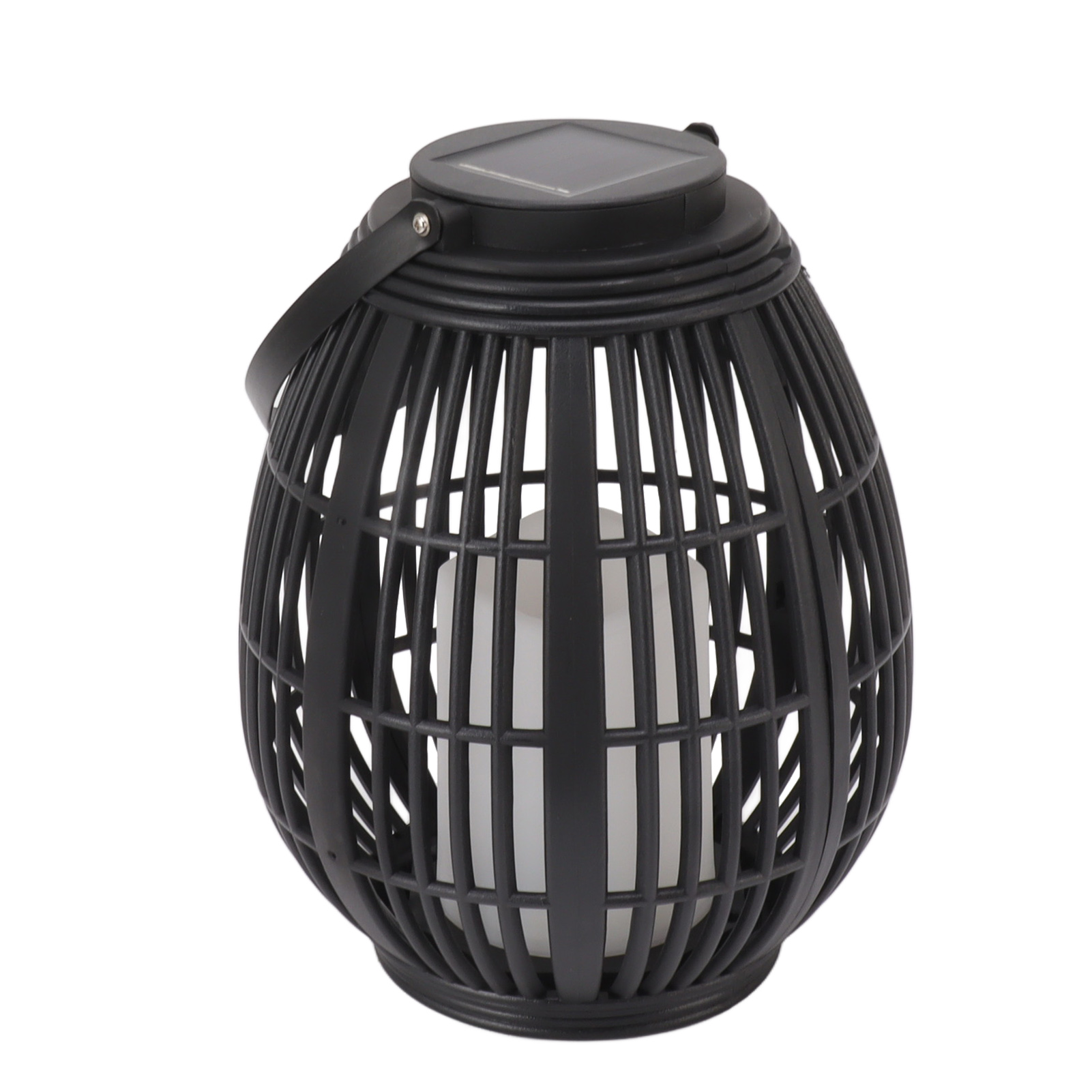Wasserdichte Led-solar-gartenlaterne Aus Rattan Für Terrasse, Wege Und Garten