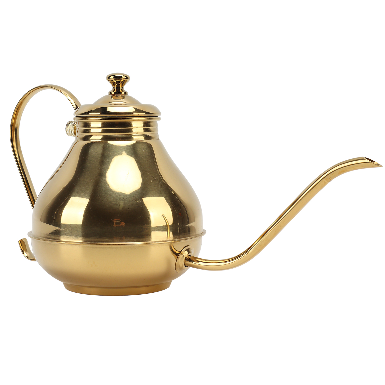Kaffeekanne Und Teekanne Aus Edelstahl, Goldfarben, Mit Schmaler Öffnung, Zum Zubereiten Von Kung-fu-kaffee Und -tee Zu Hause