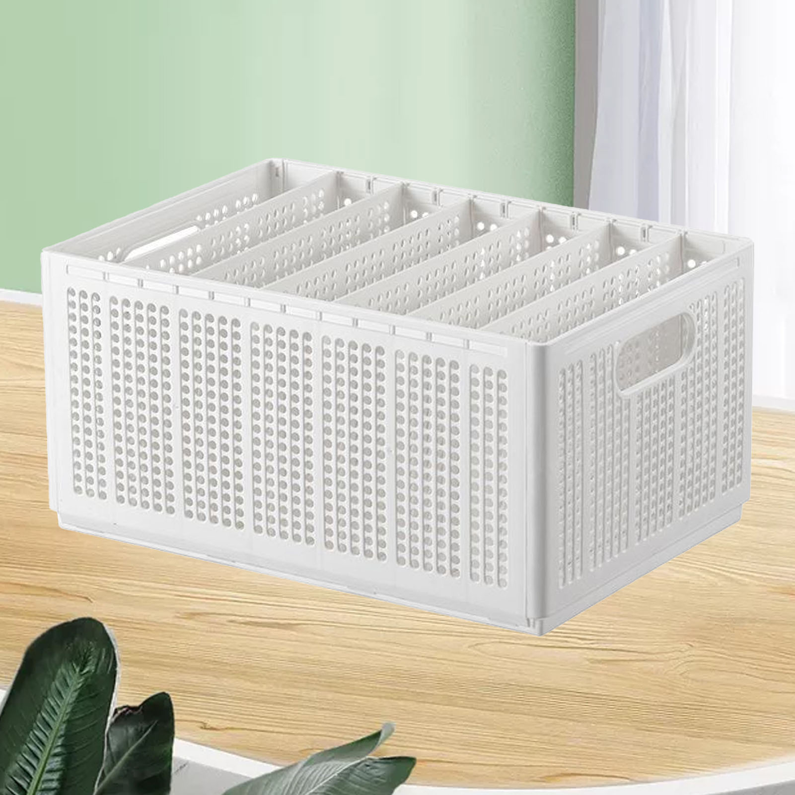 Faltbarer Kleiderschrank, Reinweiß, Verstellbare Trennwände, Strapazierfähig, Unterteilte Aufbewahrungsboxen Für Kleidung, Für Das Schlafzimmer, Großer Kleiderschrank, 7 Fächer, 6 Abteile