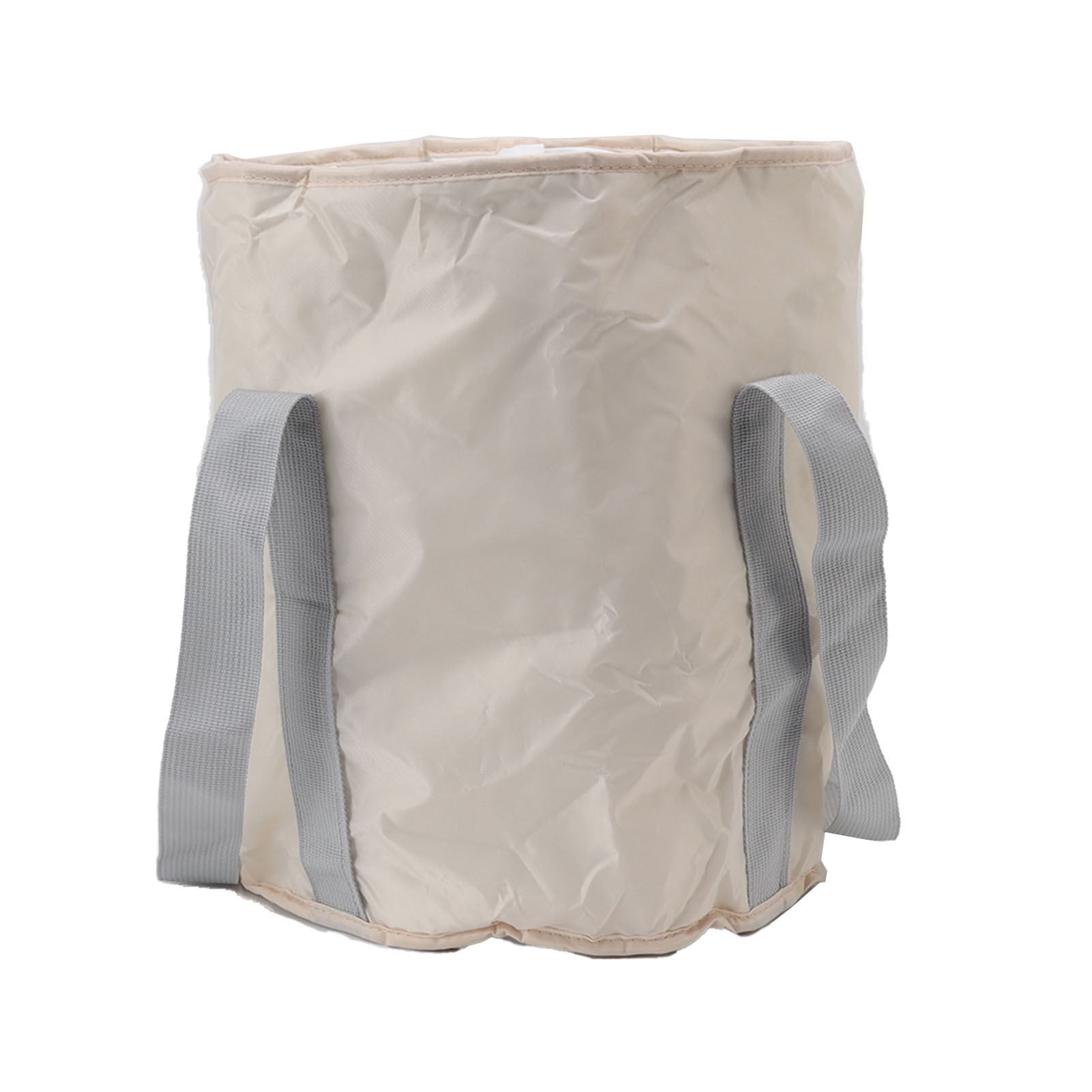 Faltbarer Fußkasten, Polyester, Doppellagig, Faltbar, Camping, Mit Aufbewahrungstasche, Für Den Outdoor-einsatz, Beige