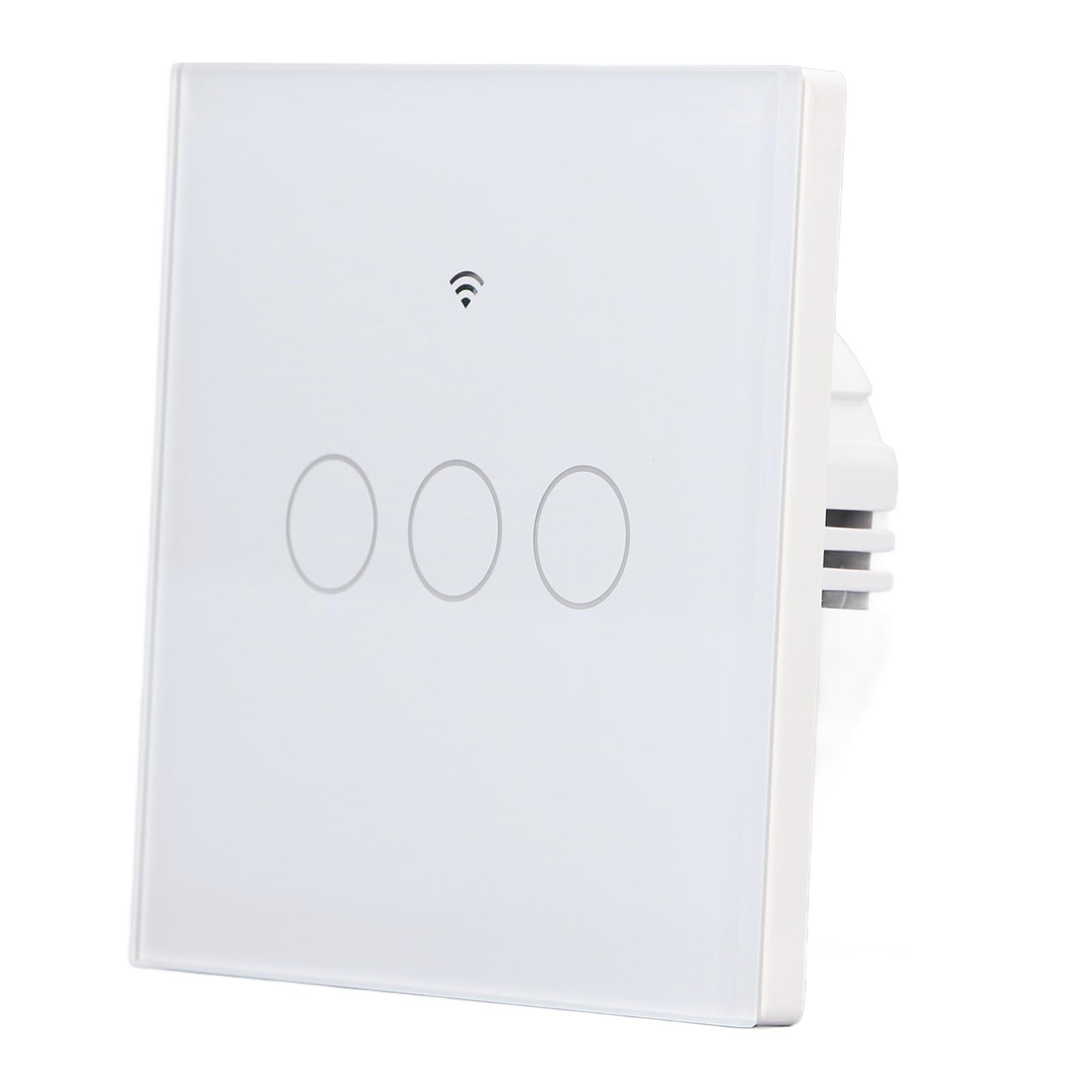 3-kanal-wlan-wandschalter Rf433 Mit Berührungsloser Bedienung, Sprachsteuerung, Timerfunktion, 80–260 V