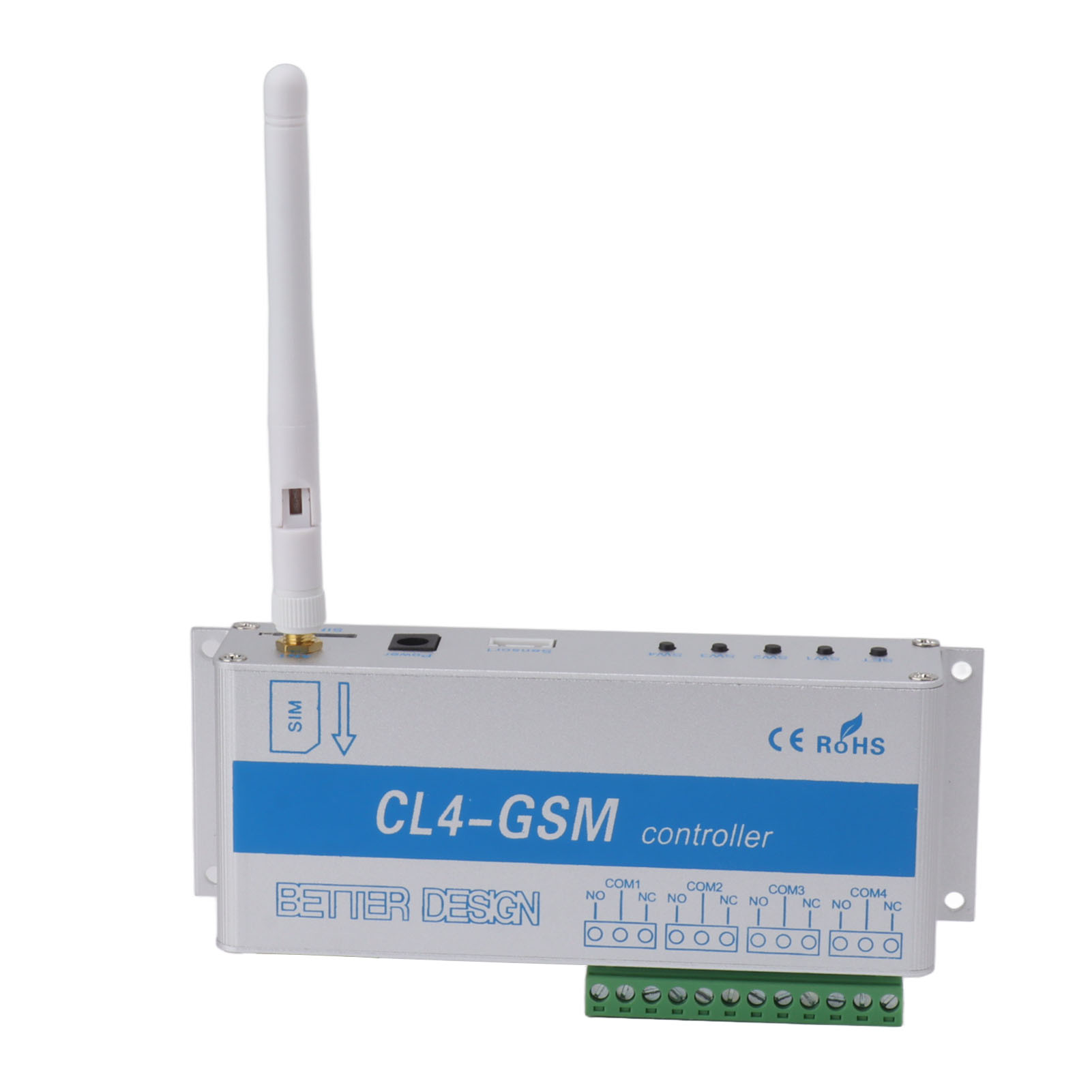 Sms Gsm Toröffner Ip30 Aluminium Fernbedienungsrelais Für Garage, Hangar, Lagerhalle, Eu-stecker 100 Bis 240 V