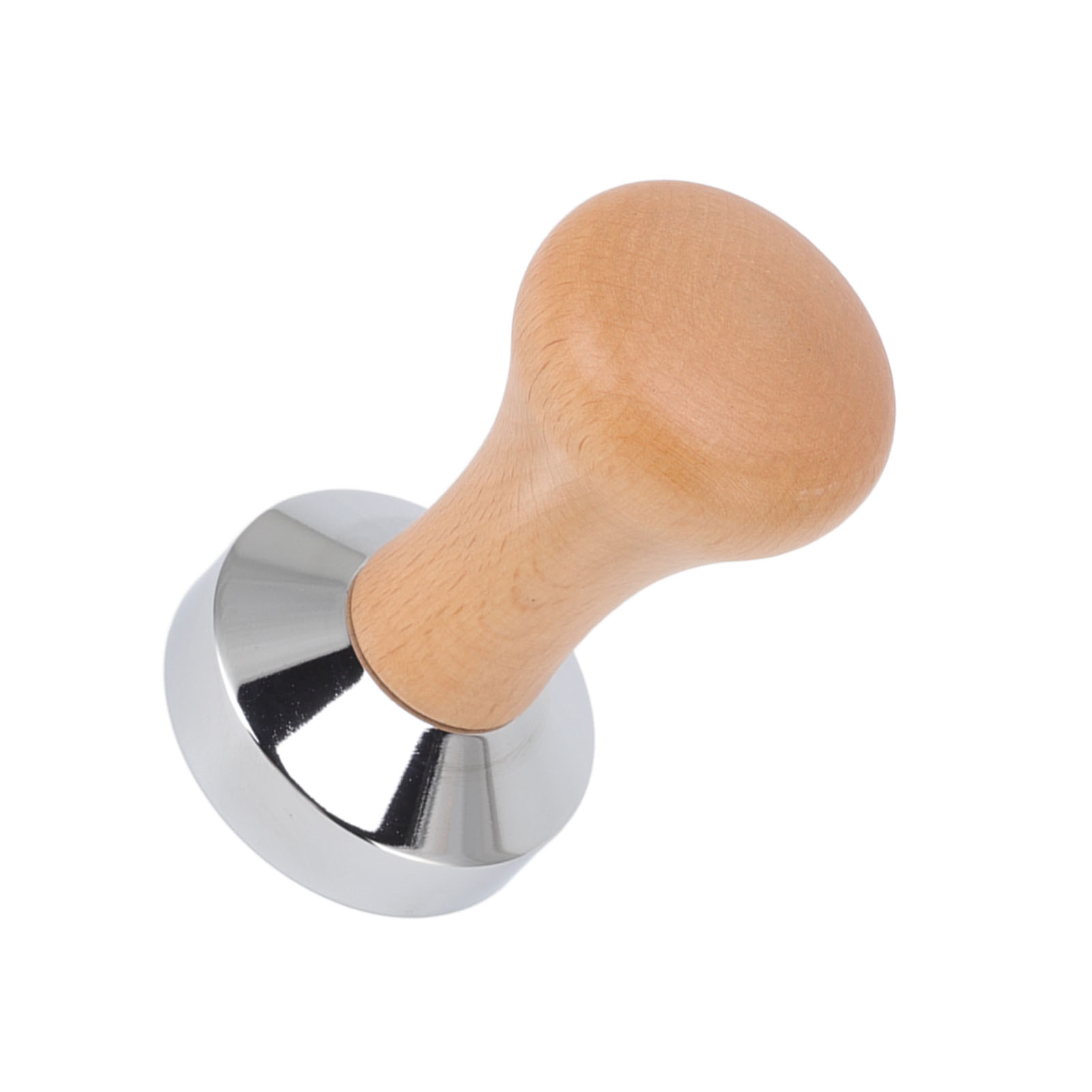 Kaffeetamper Aus Edelstahl 304 Mit Flacher Basis Und Holzgriff, Kaffeehammer Für Zuhause Und Geschäft