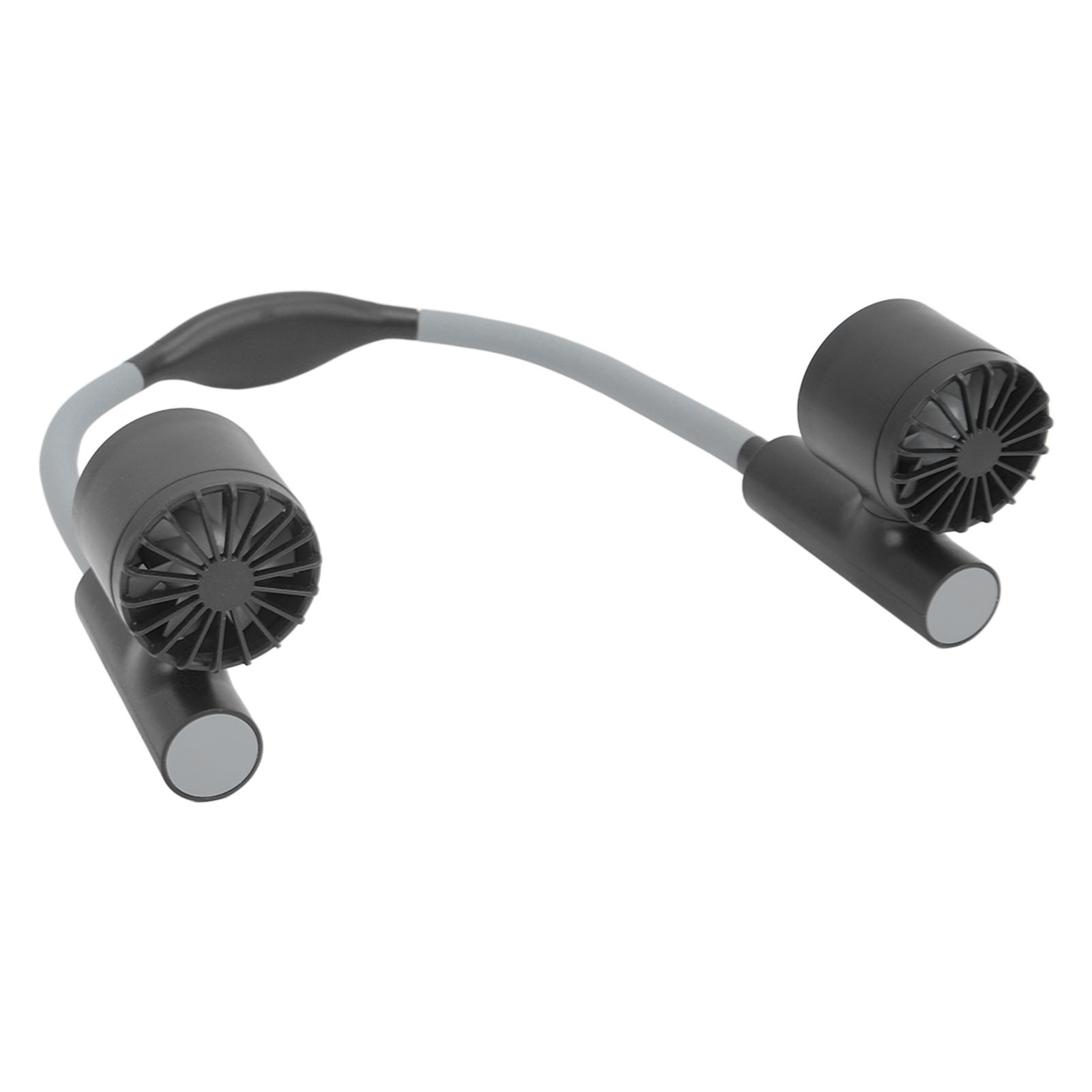 Nackenventilator, 3 Geschwindigkeitsstufen, Usb-ladefunktion, Geräuscharm, 2400-mah-akku, Flexibler Schlauch, 90°-drehung, Tragbarer Ventilator, Schwarz