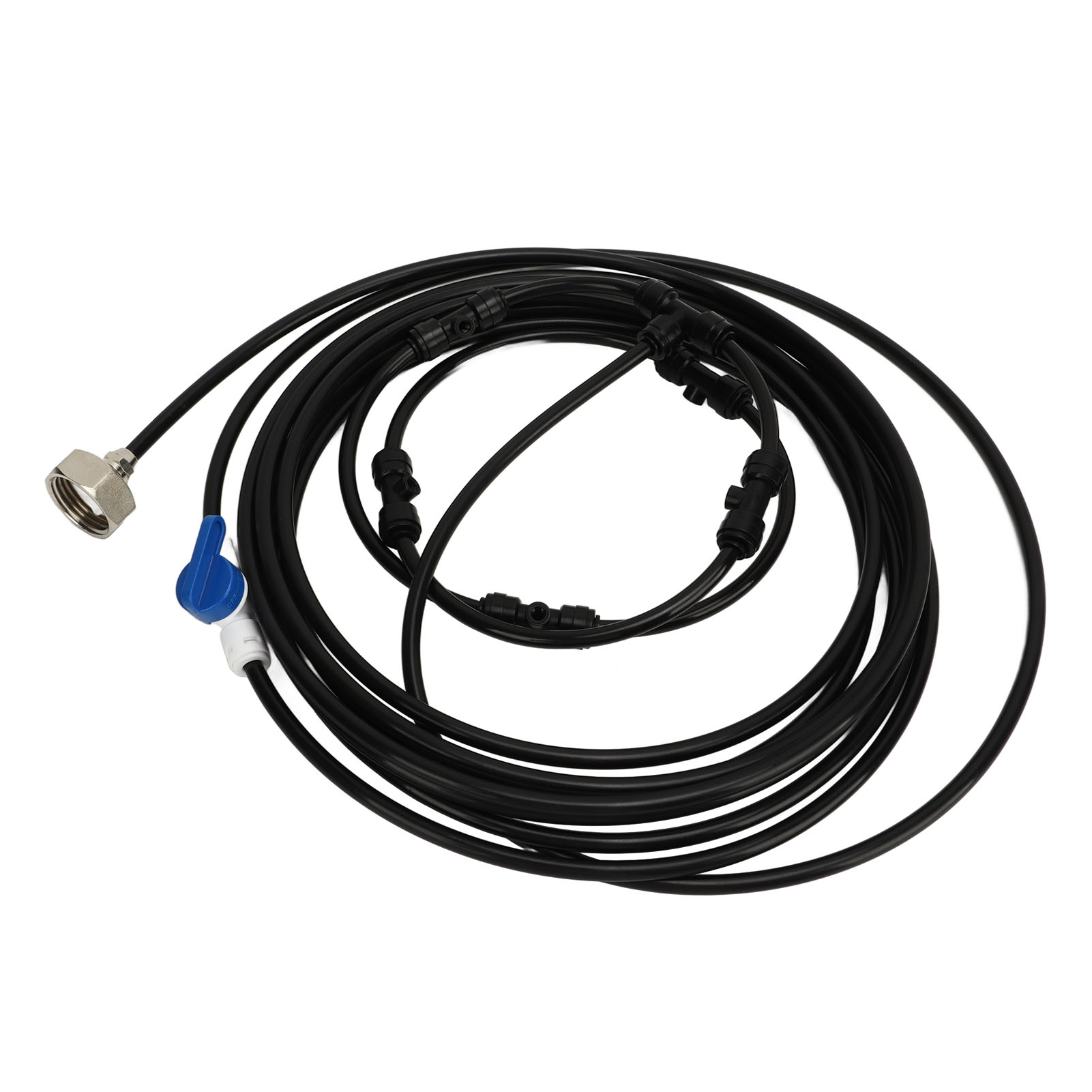 Nebelventilator-set Mit 3/4"-adapter, 6 M Schlauch, 6 Düsen Zur Kühlung Von Terrasse, Garten, Gewächshaus Und Zur Erzeugung Einer Leichten Brise, Standard-us-gewinde