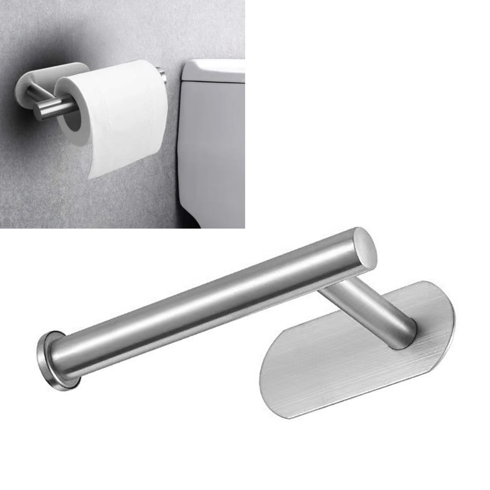 Toilettenpapierhalter, Ohne Lochung, Für Toilettenpapier, Zur Aufbewahrung Von Frischhaltefolie, 16 Cm