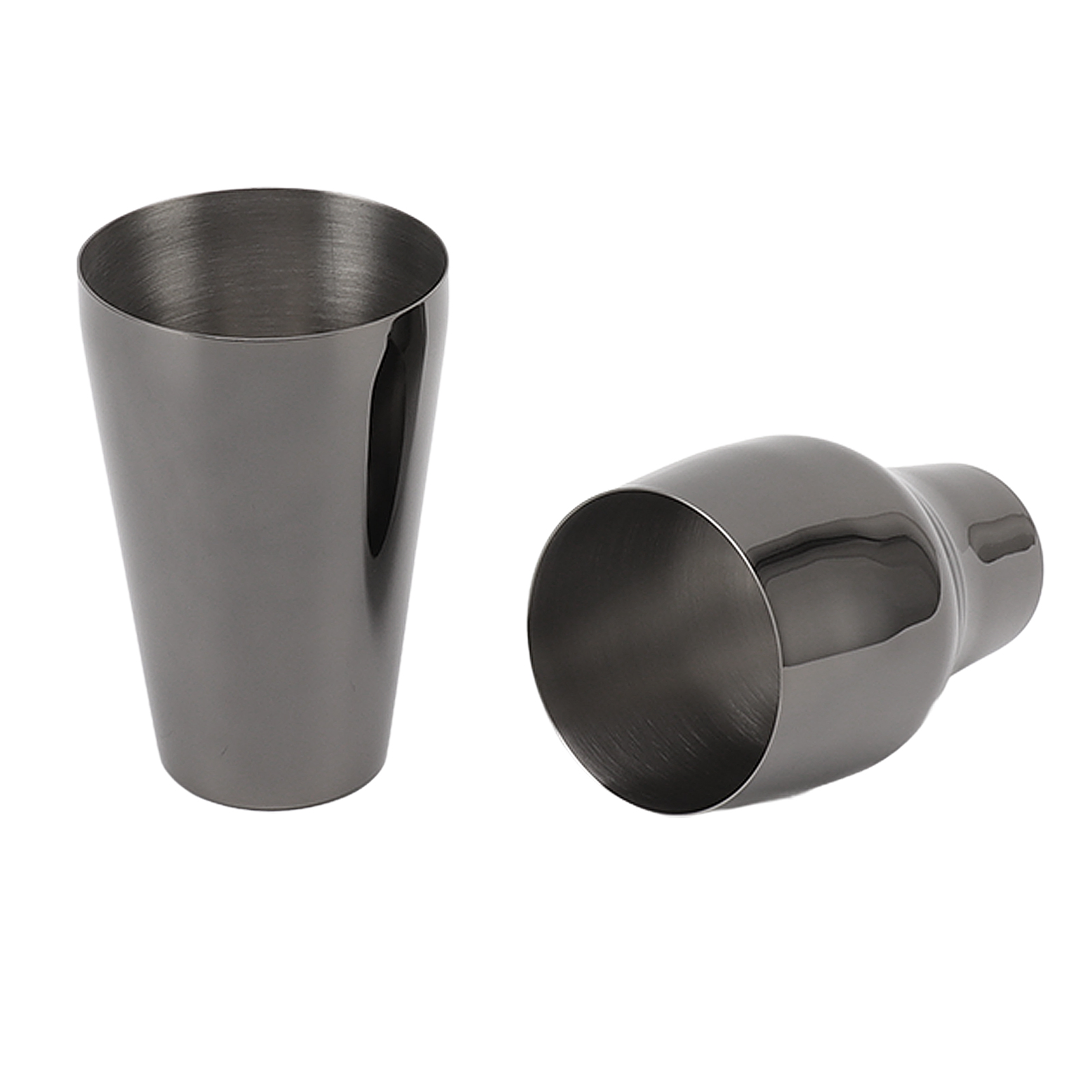 Französischer Cocktailshaker Aus Edelstahl, 2-teilig, Martini-mixer, Bar-shaker, Für Zuhause, Camping Und Picknick, Glänzend Schwarz