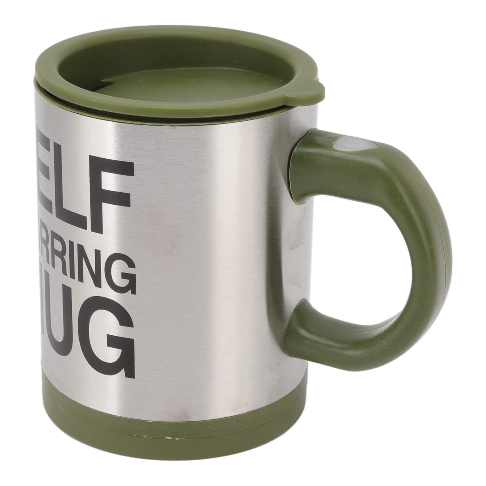 Elektrischer Rührbecher (400 Ml), Automatischer Kaffeerührbecher, Trinkbecher, Olivgrün