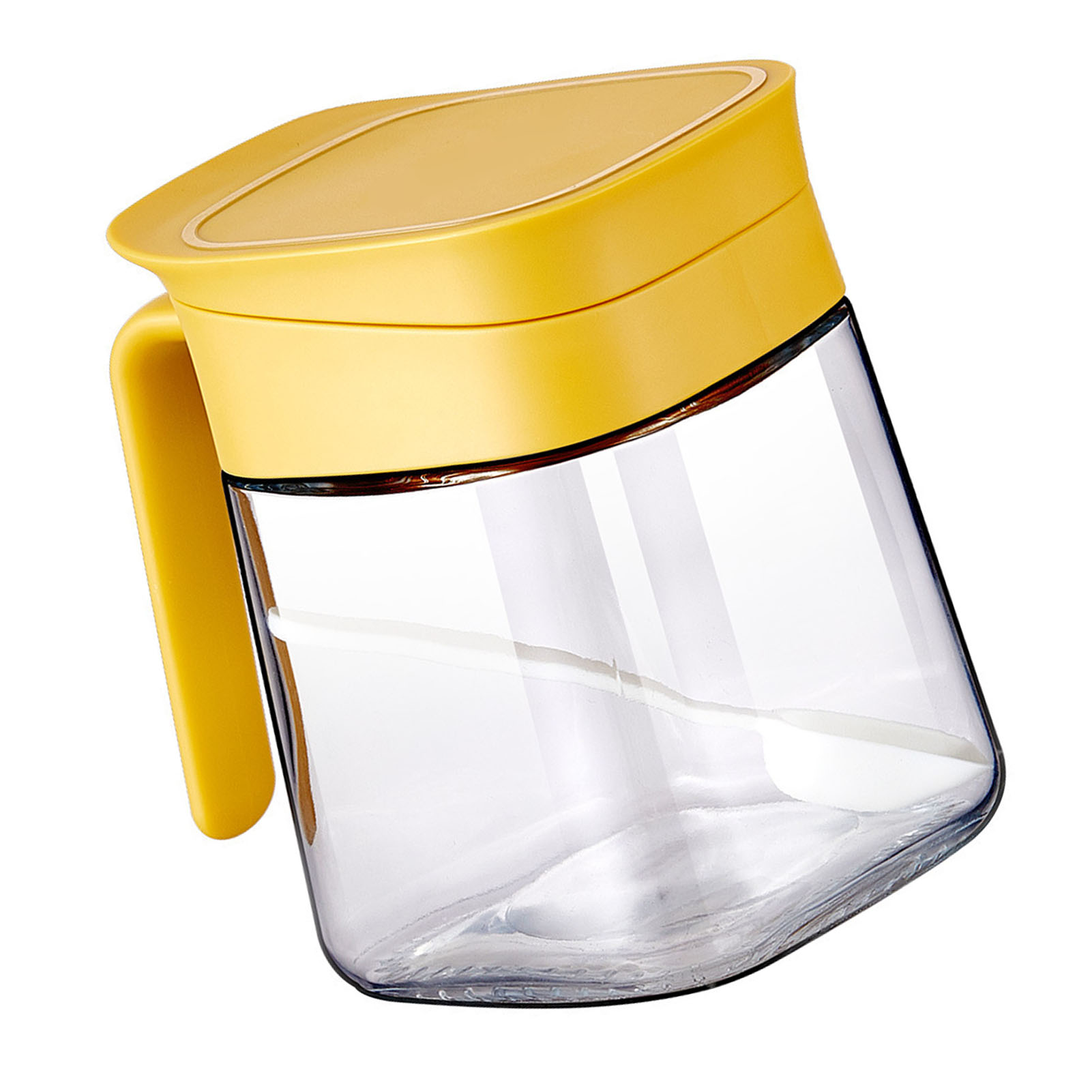 Gewürzglas, Transparent, Für Salz, Zucker, Pfeffer, Gelb