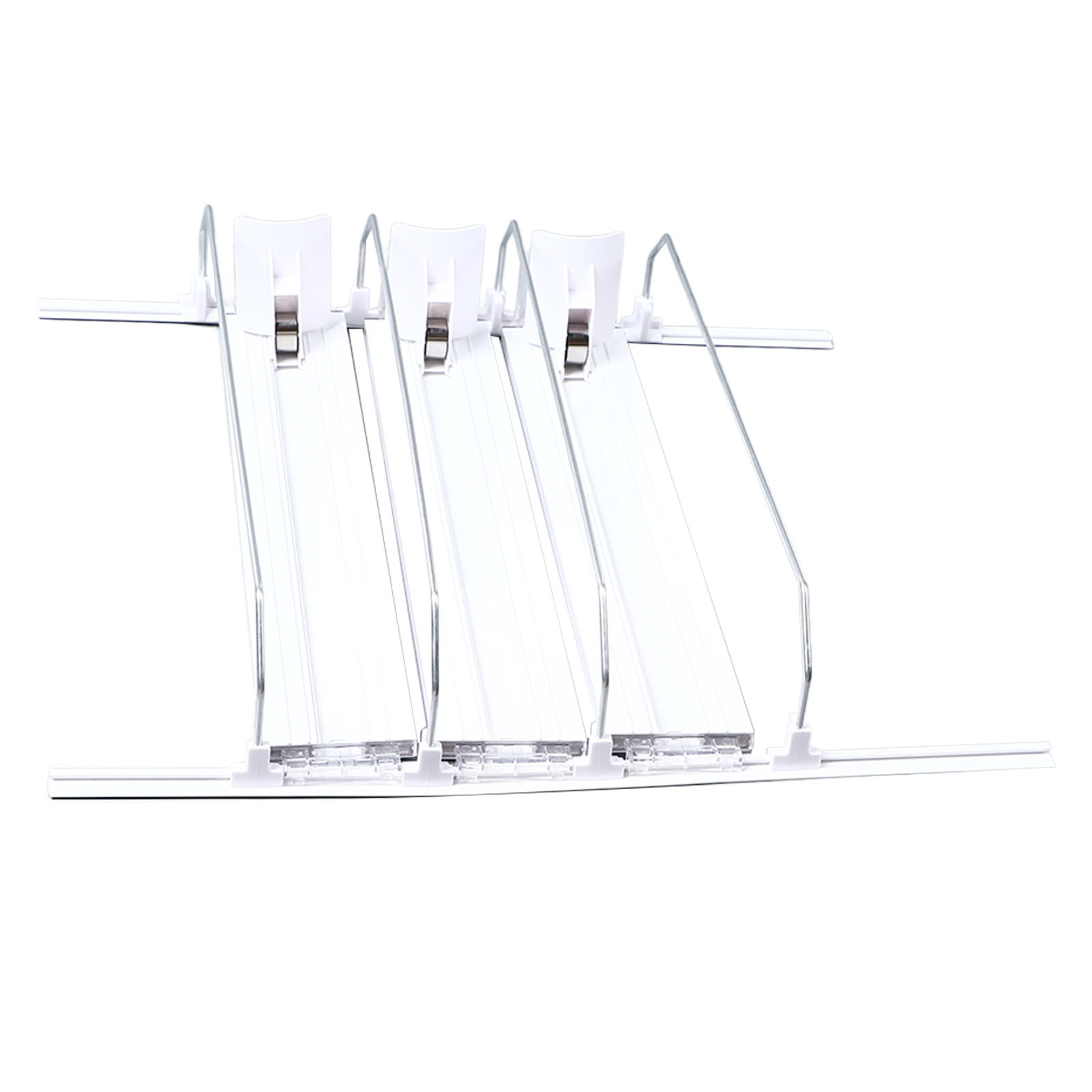 38 Cm Kühlschrank-getränkeorganizer, Automatischer Getränkespender (355 Ml, 473 Ml, 591 Ml), Verstellbar, E-form, Weiß, 38 Cm