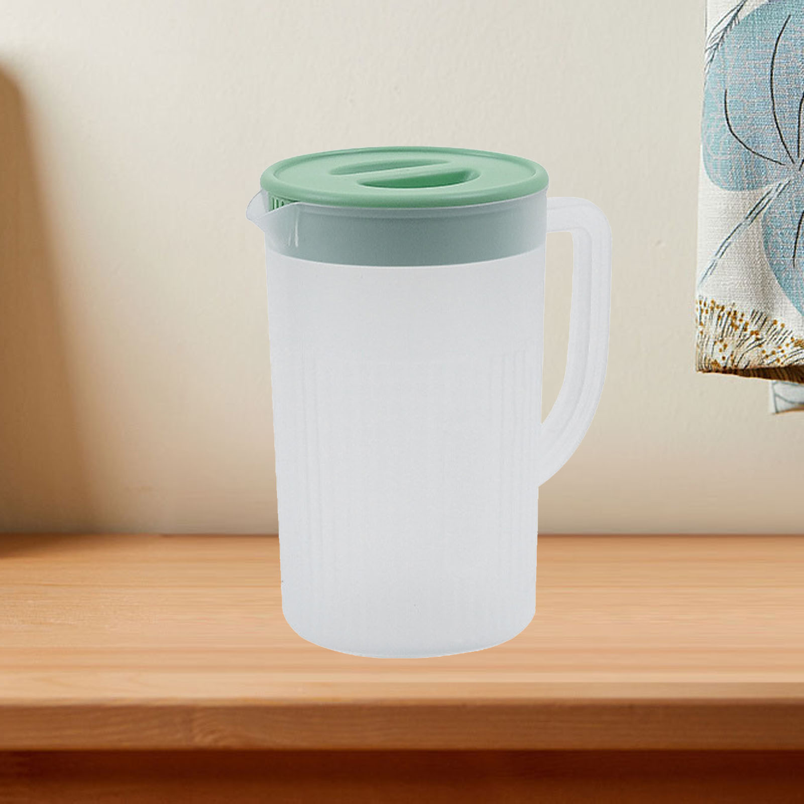 Großer Kunststoffkrug Mit Deckel, Hitzebeständig, Für Kaltes Wasser, Tee, Saft Und Matcha.