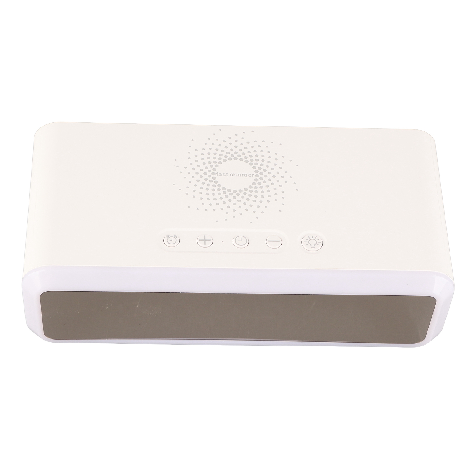 Wecker Mit 15-w-ladegerät, Hd-display, Anzeige Von Uhrzeit, Datum Und Temperatur, 4 Helligkeitsstufen, Multifunktionaler Wecker Für Ios Und Android, Weiß