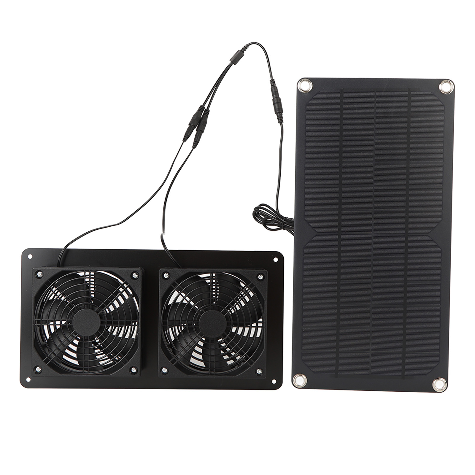 12v 20w Solar-lüfterset, Monokristallines Silizium, 3w, Doppellüfter Für Auto-gewächshaus