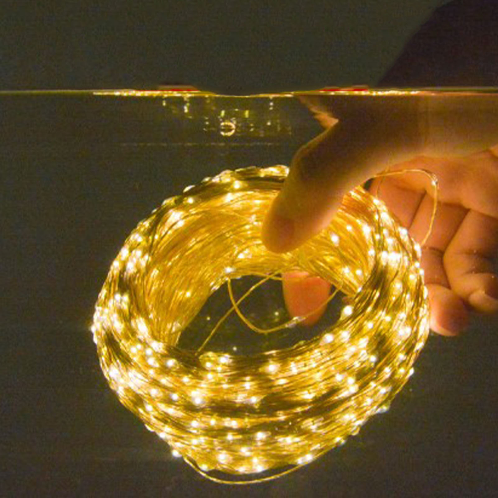Solarbetriebene Led-weihnachtsbeleuchtung, Hohe Helligkeit, Robuster Kupferdraht, 50 Leds, Solarleuchten Für Den Außenbereich, 8 Modi, 5 Meter