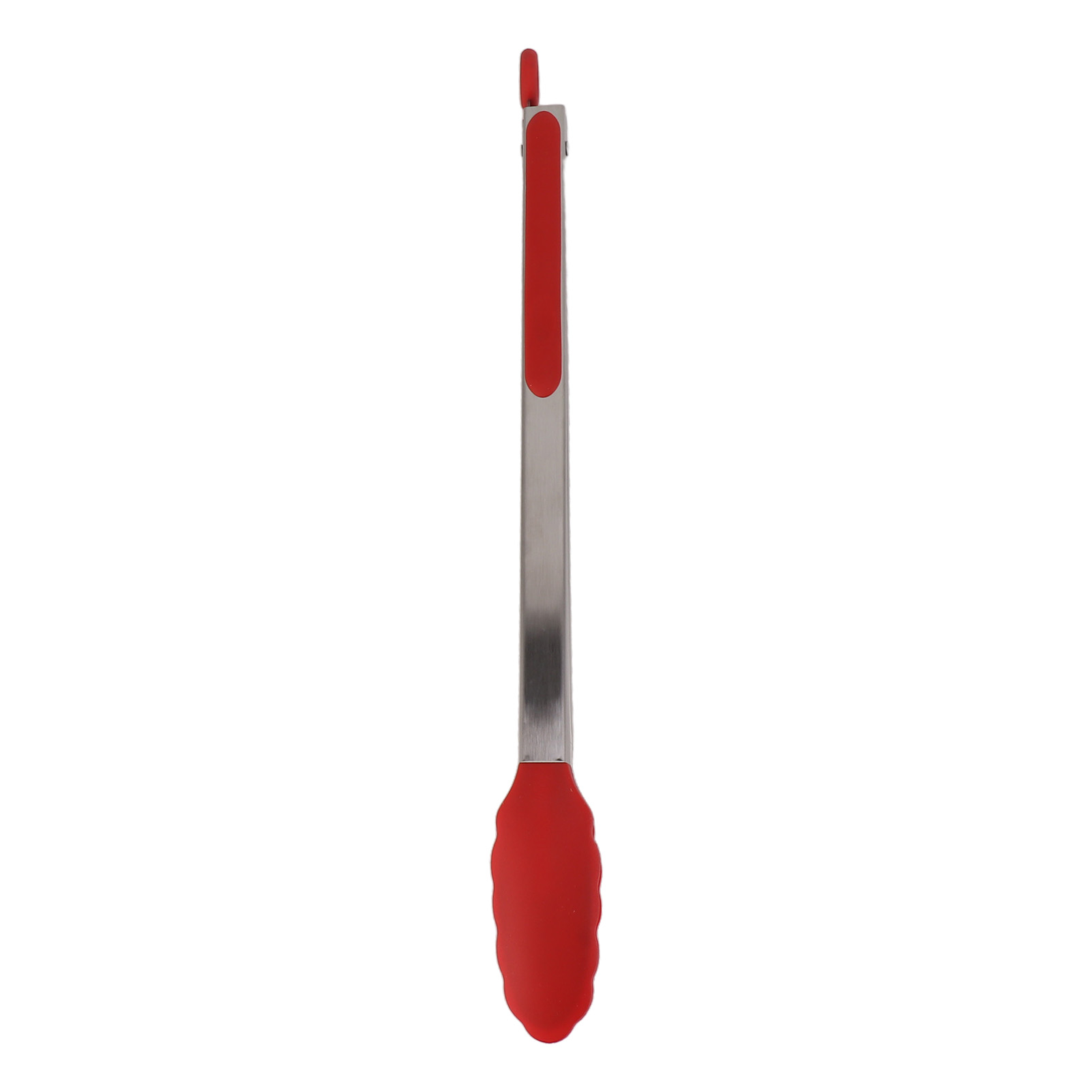 Küchenzange Aus Edelstahl Und Silikon, Hitzebeständig, Rutschfest, Zum Servieren, Backen Und Kochen, Rot, 40 Cm / 15,7 Zoll