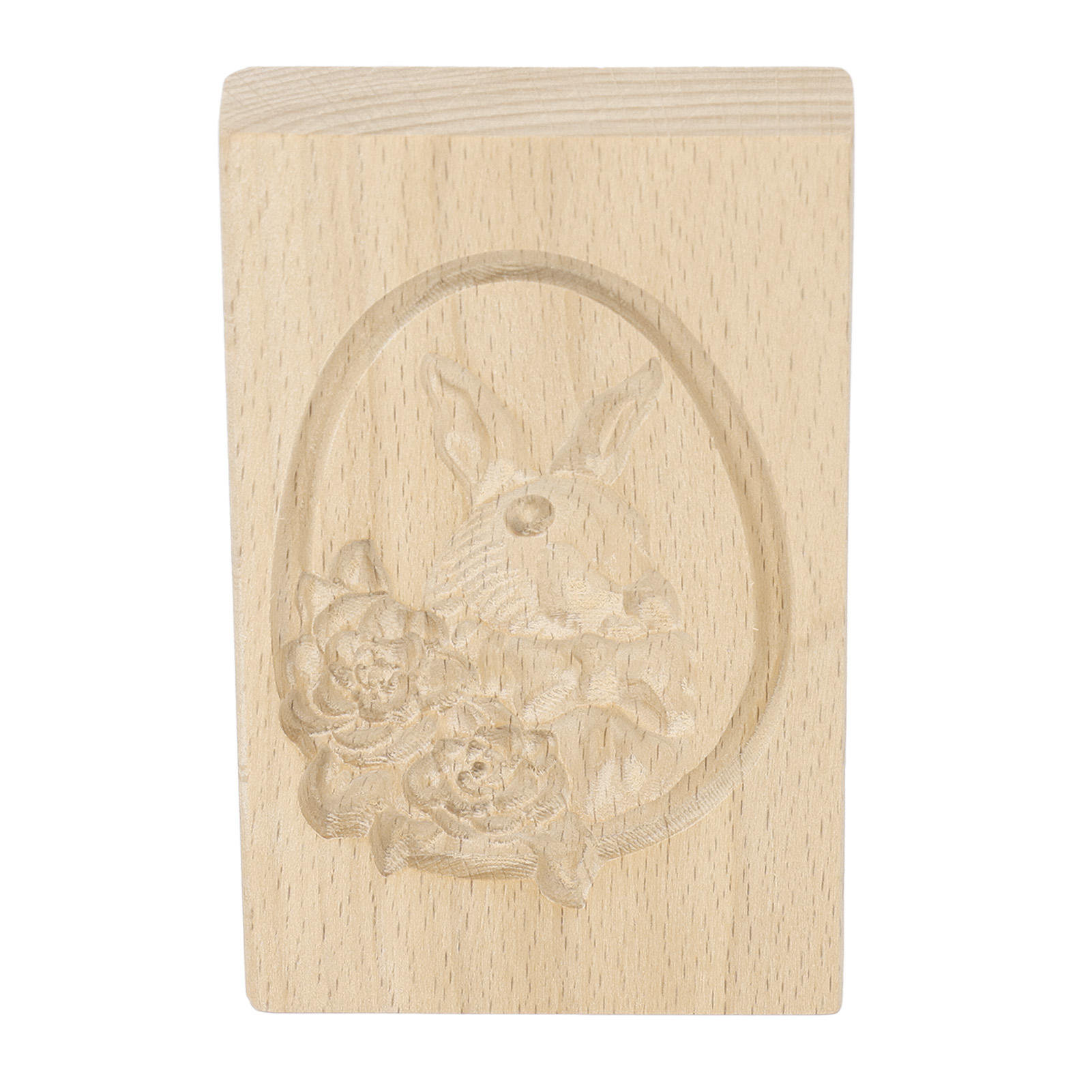 Ausstechform Aus Holz, Einfach Zu Verwenden, Wiederverwendbar, Abwaschbar, Geschnitzt, Zum Backen Von Keksen In Der Küche, Mit Hasen- Und Blumenmotiv