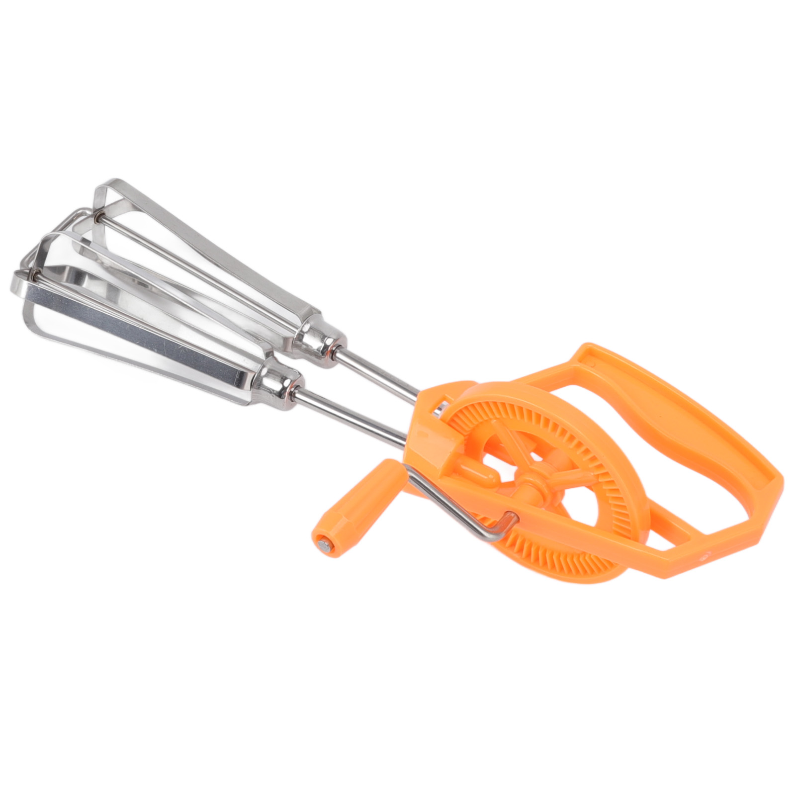 Eierquirl Aus Edelstahl, Handkurbel Aus Kunststoff Mit Automatischer Rotation, Kraftsparender Handmixer Für Die Heimische Küche, Orange