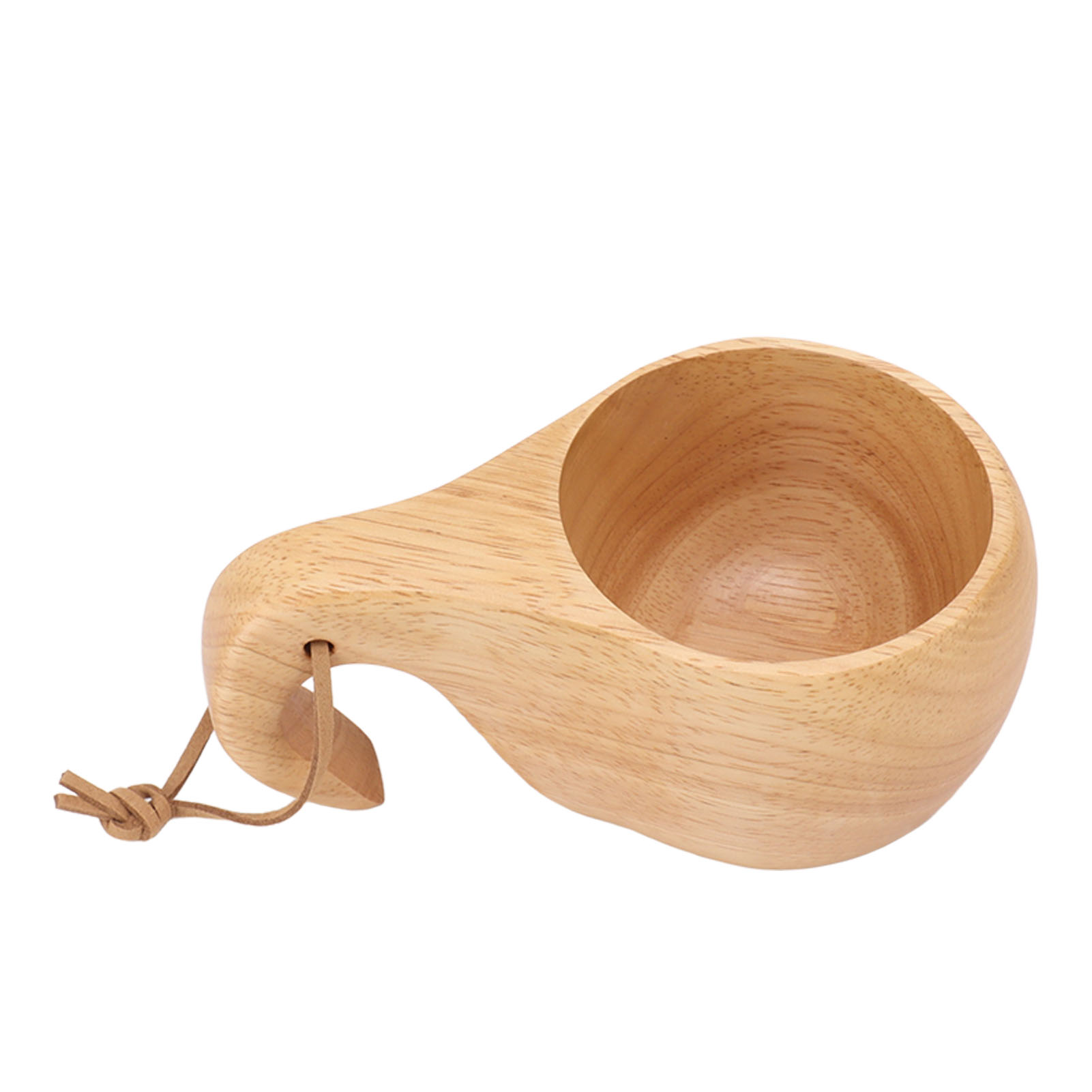 Campingbecher Aus Holz Im Nordischen Stil, Handpoliert, Tragbarer Trinkbecher Aus Holz Mit Henkel Für Kaffee, Tee, Milch
