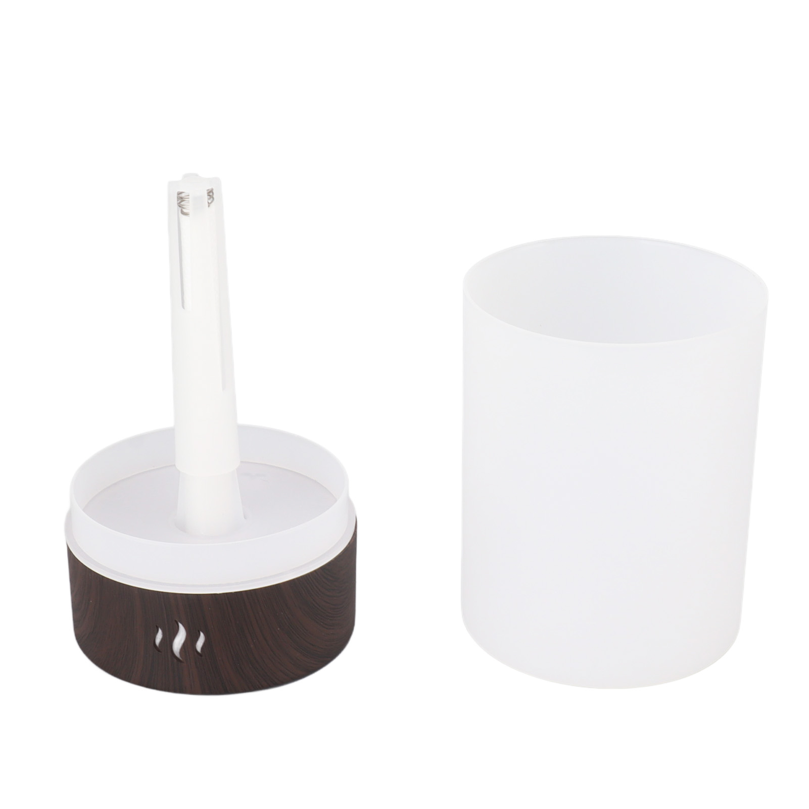 Mini-luftbefeuchter 260 Ml, 5v Usb-ladeanschluss, Farbiges Led-nachtlicht, Holzoptik, Büro-luftbefeuchter, Für Schlafzimmer, Büro, Auto, Dunkle Holzoptik