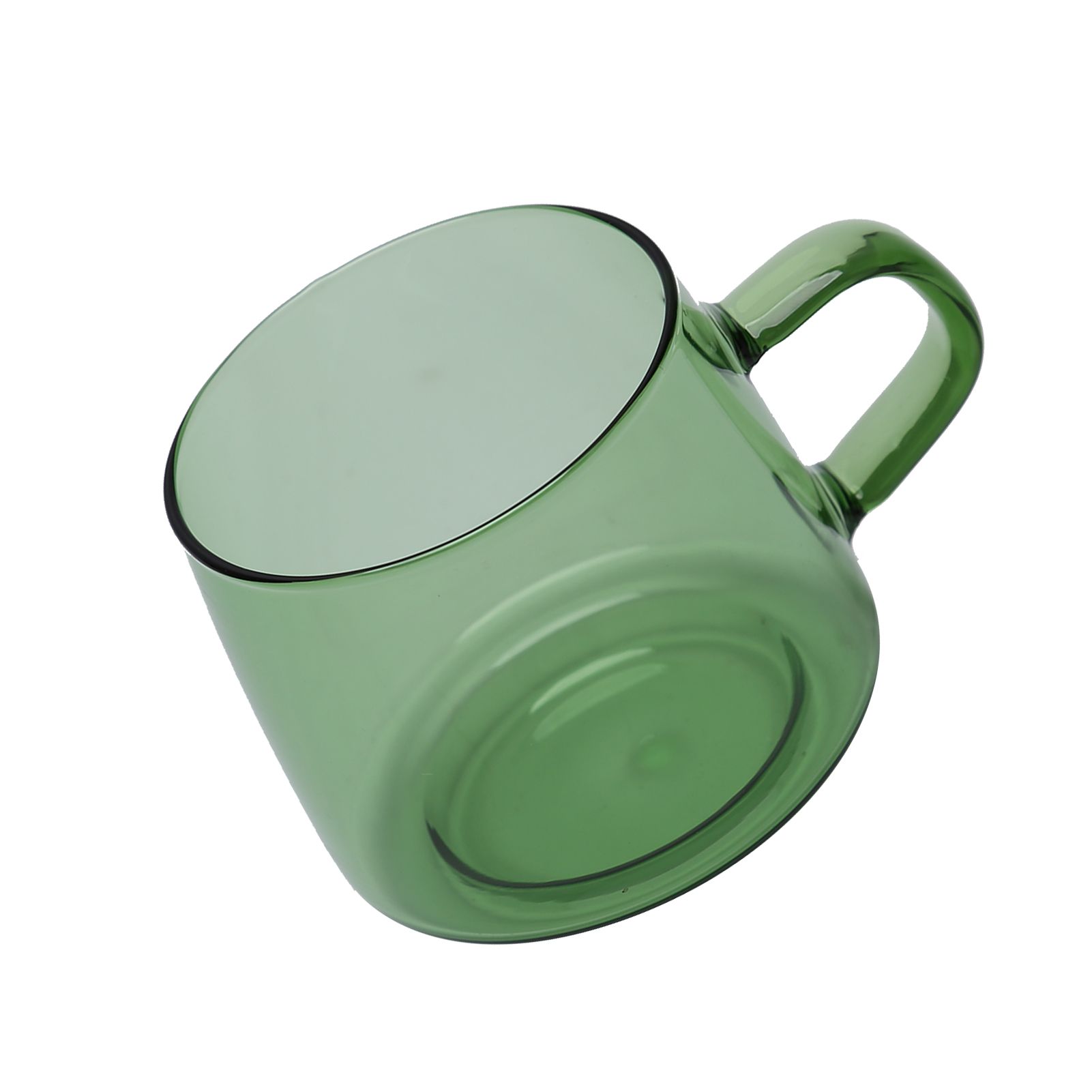 350 Ml Glas-kaffeebecher Mit Kristallgriff, Hitzebeständig, Für Zuhause Und Cafés