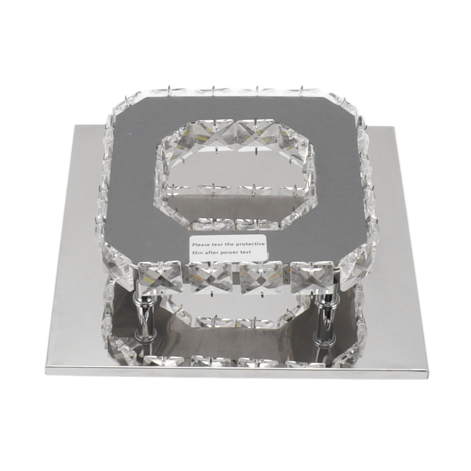 Moderne, Dekorative Quadratische Mini-led-deckenleuchte Mit 3 Lichtfarben Und Kristallimitat Für Wohnzimmer Und Flur, 85–265 V