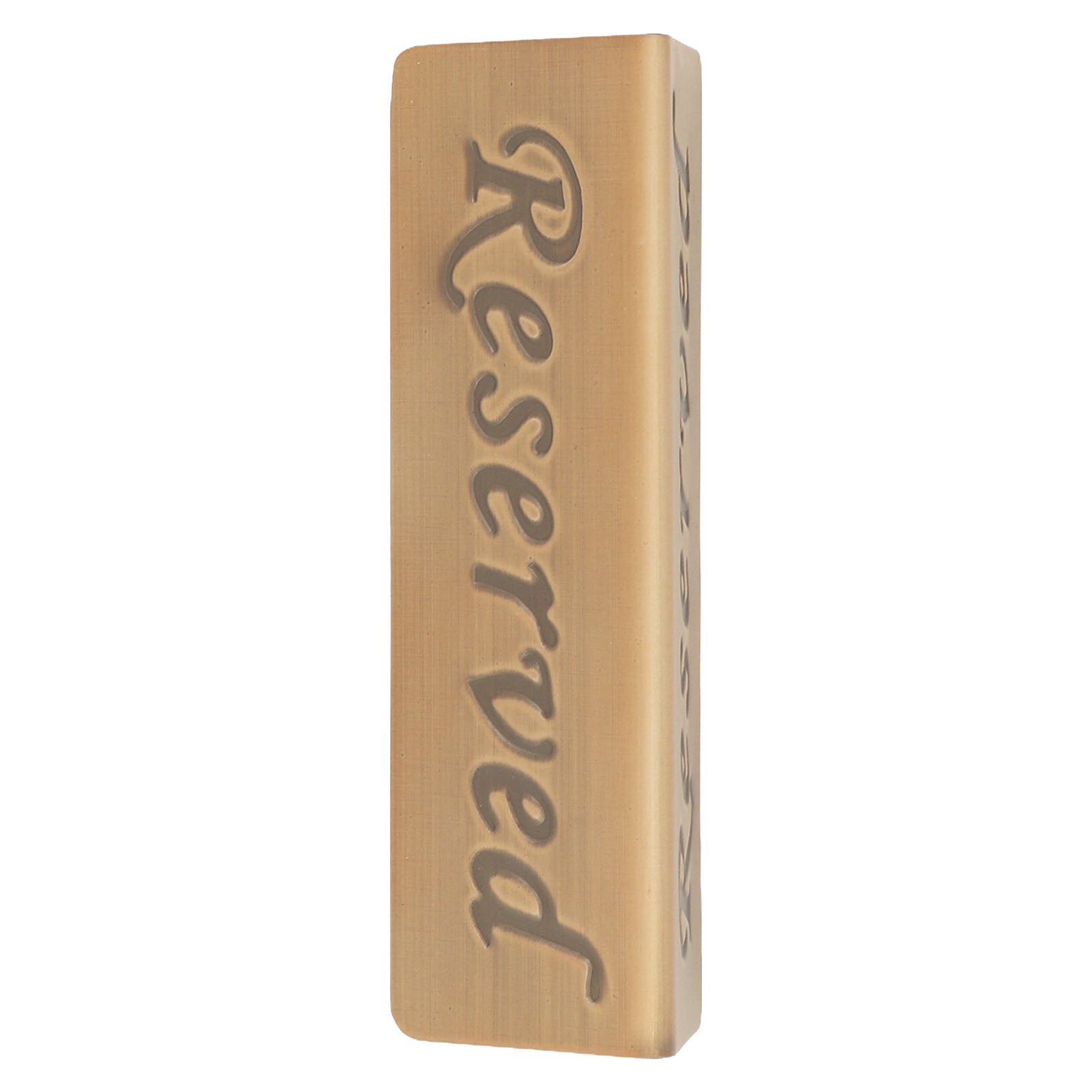 Reservierungsinformationstafel Aus Antiker Bronze Und Edelstahl