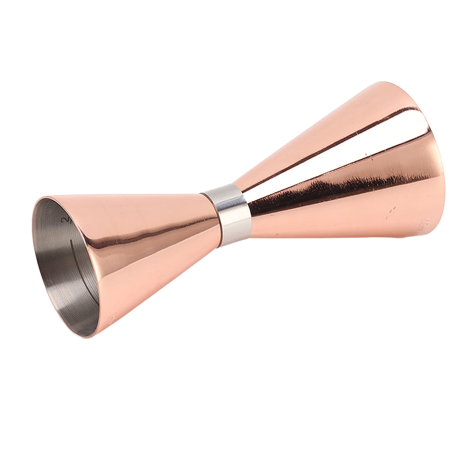 Doppelseitiger Messbecher Aus Edelstahl 304 Mit Skala Für Cocktails, Ideal Für Partys Zu Hause, Roségoldfarben