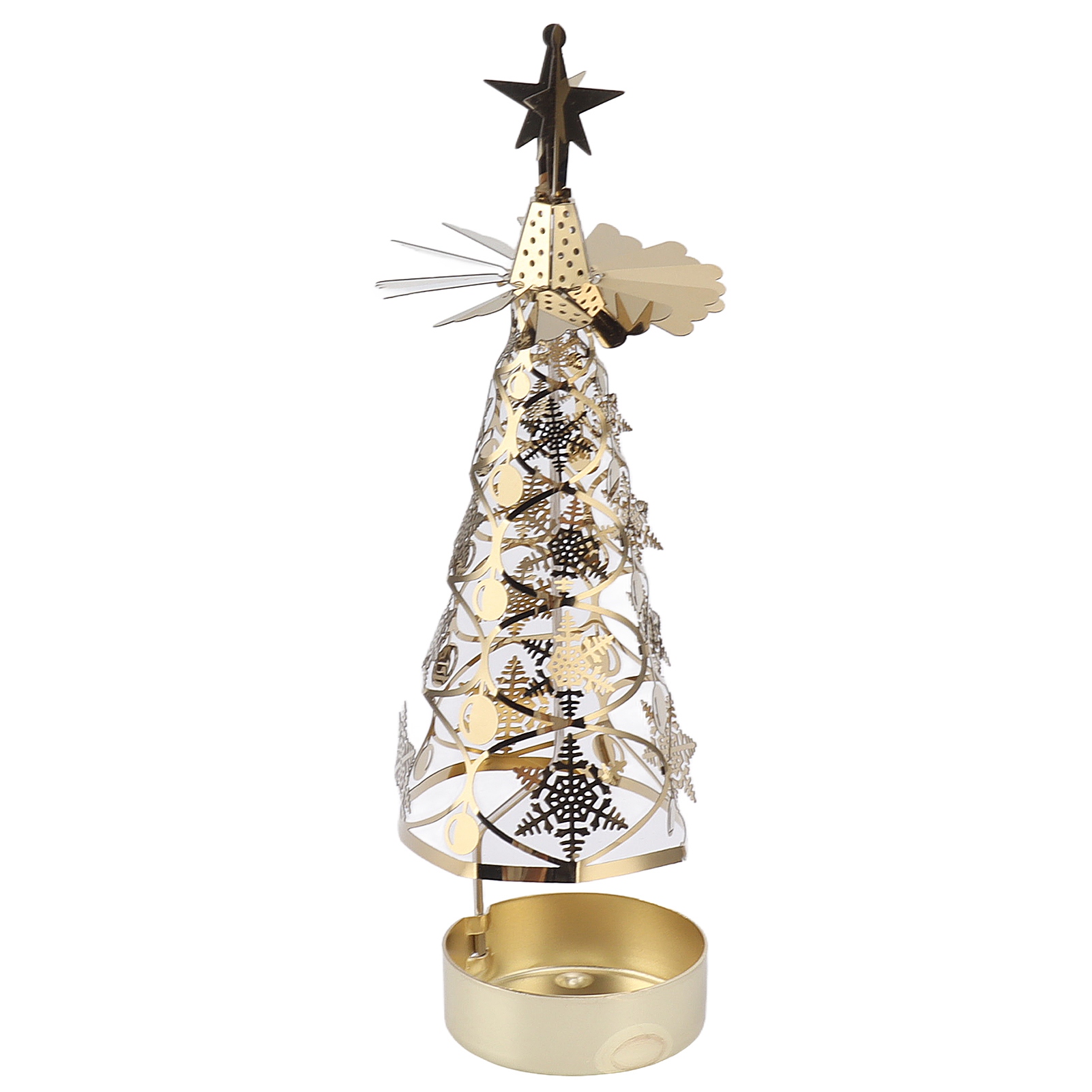 Drehbarer Kerzenhalter, Kerzenständer-set Für Eine Romantische Hochzeit, Weihnachtsfeier, Goldene Schneeflocke