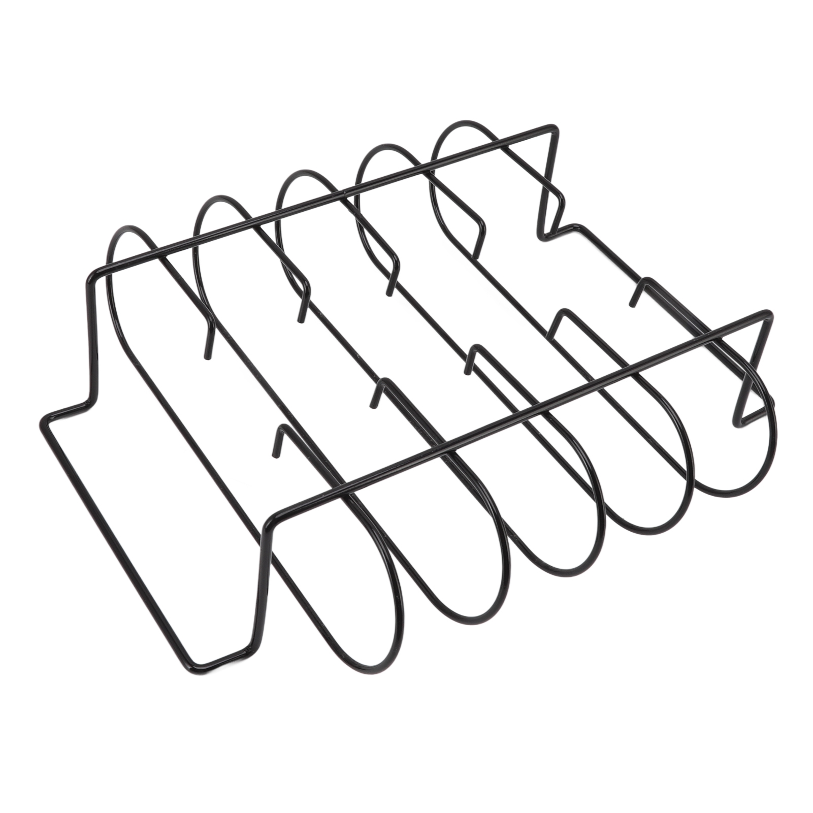 Rippchenbräter Aus Gusseisen Zum Räuchern Und Grillen, Fasst Bis Zu 4 Rippchen, Perfekt Für Grillzubehör Im Freien