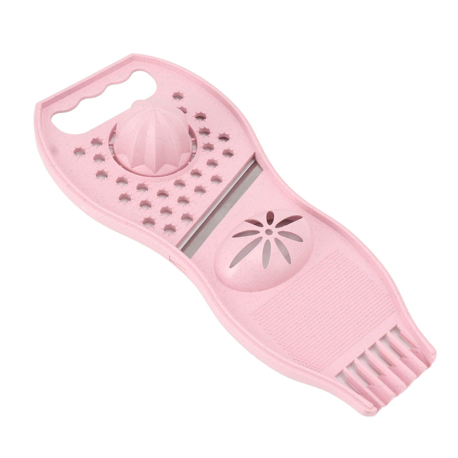 3-in-1 Zitronenpresse, Multifunktional, Edelstahl, Korrosionsbeständig, Für Gemüse, Rosa