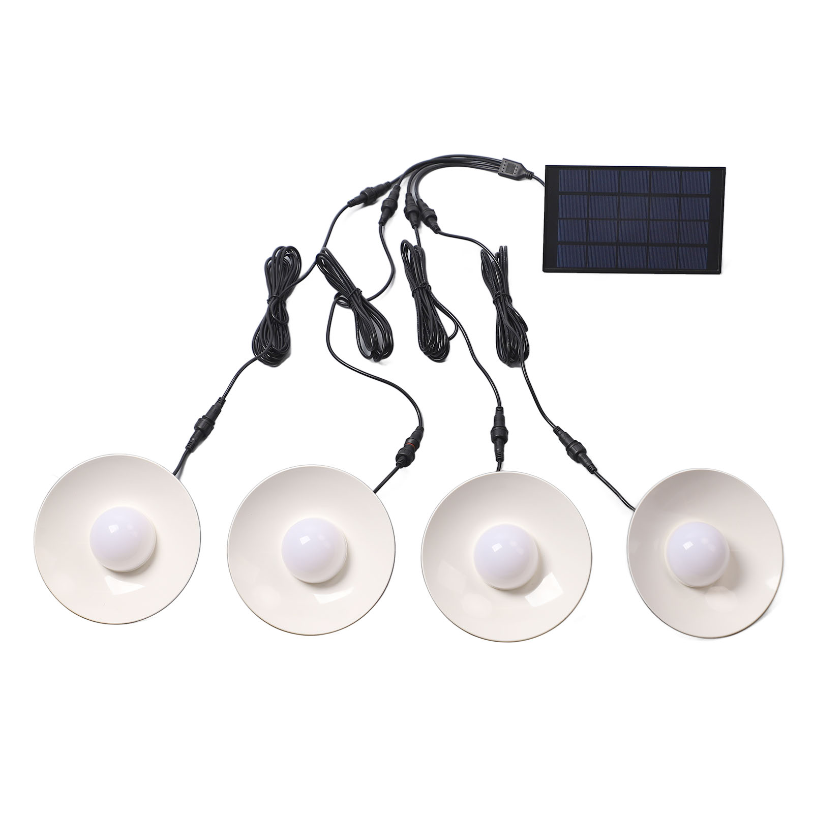 Solar-hängeleuchten, 4-flammig, Wasserdicht (ip65), Warmweiß, Mit Fernbedienung, Für Garten Und Terrasse